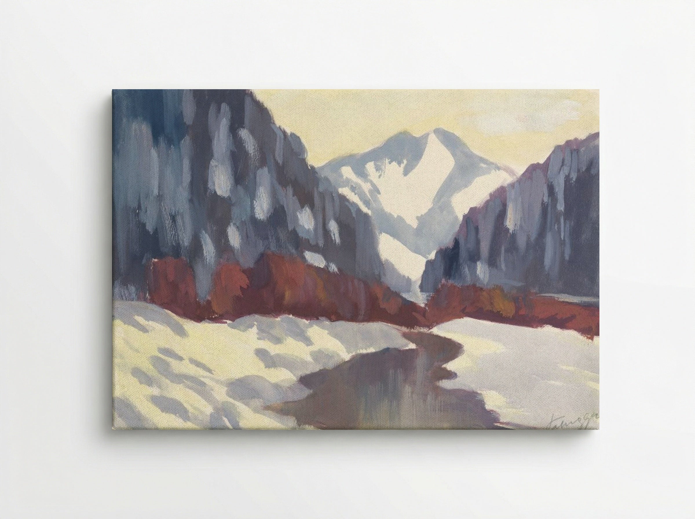 Brook in the Winter - Zolo Palugyay - Canvas