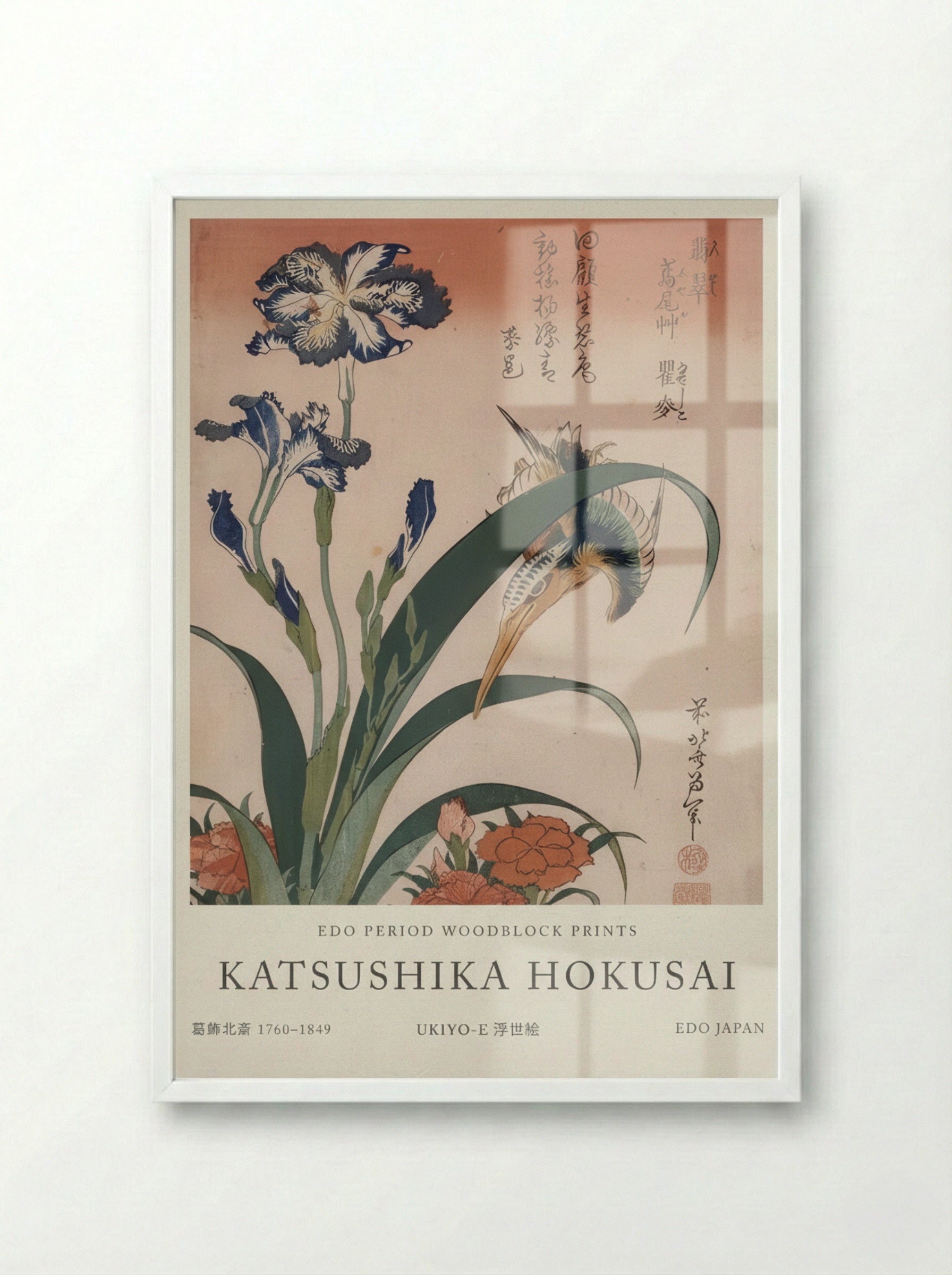 Kingfisher, Carnation, Iris – Fine Art Print