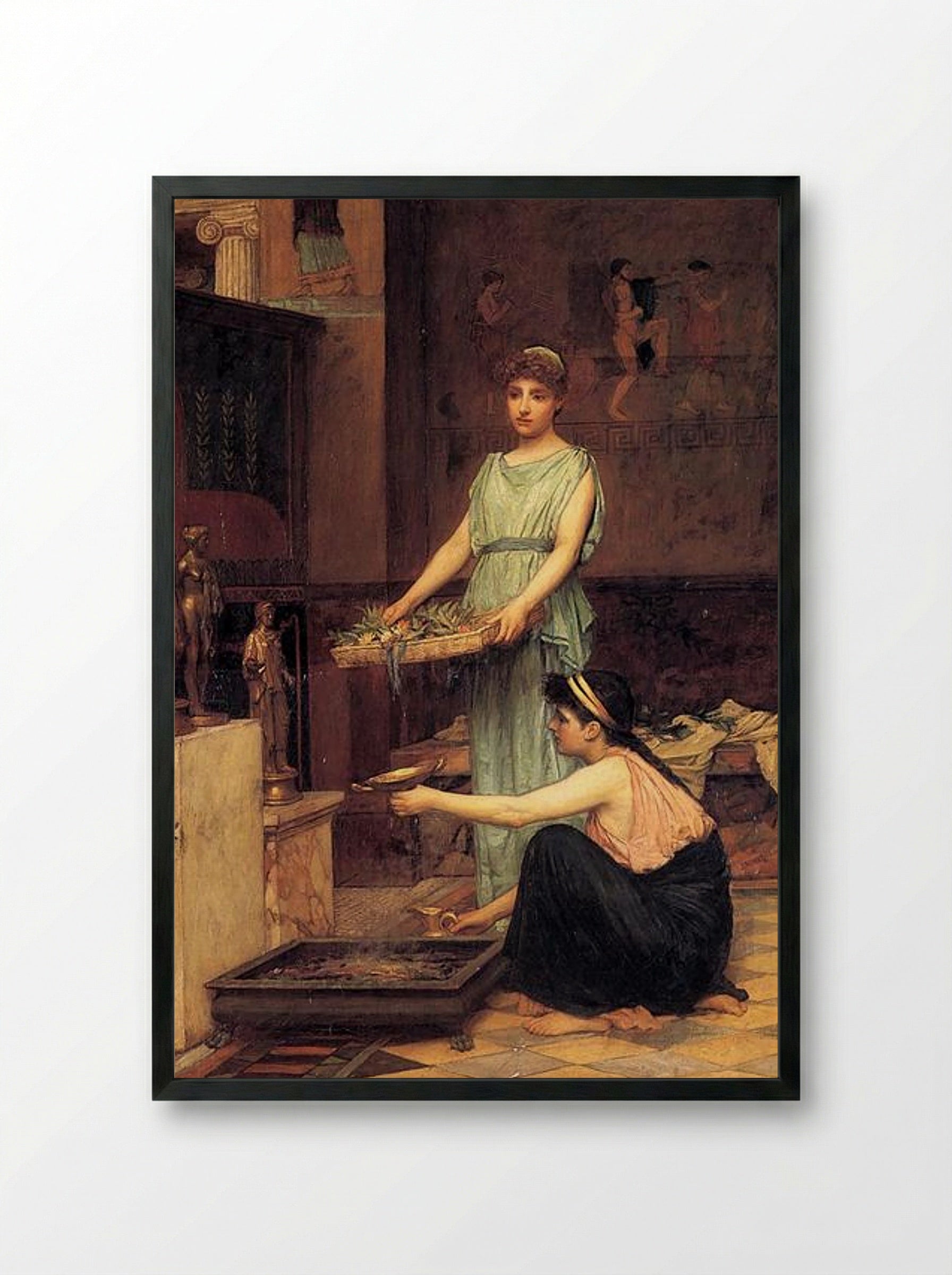 The Household Gods - John William Waterhouse - Framed Print Black