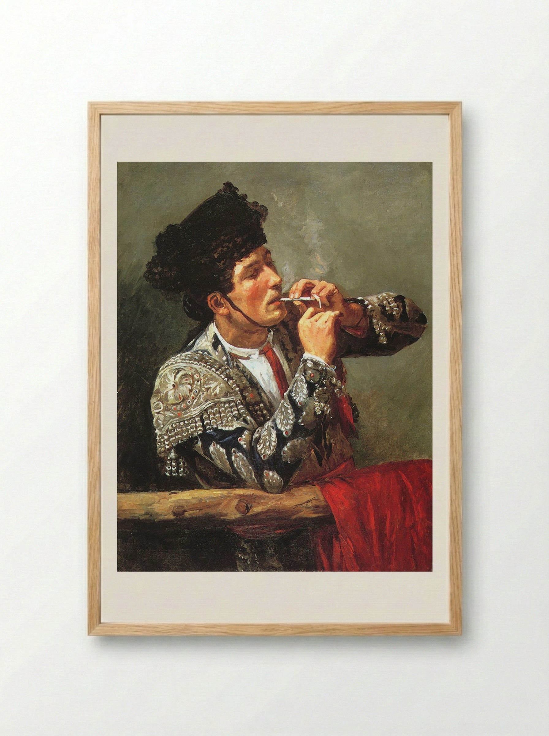After the Bullfight - Eugenio Lucas Velázquez - Framed Print Wood