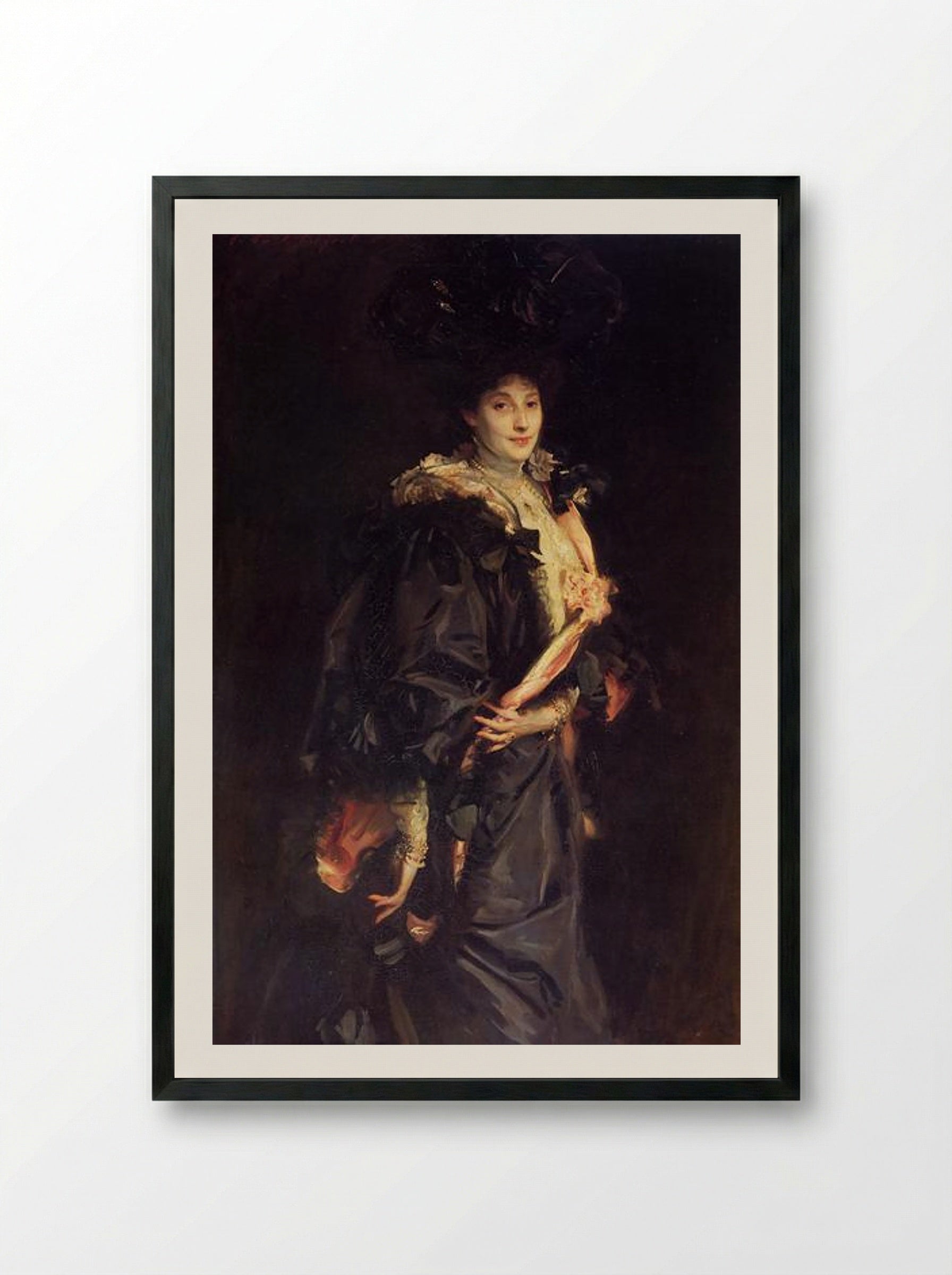 Portrait of Lady Sassoon - John Singer Sargent - Framed Print Black