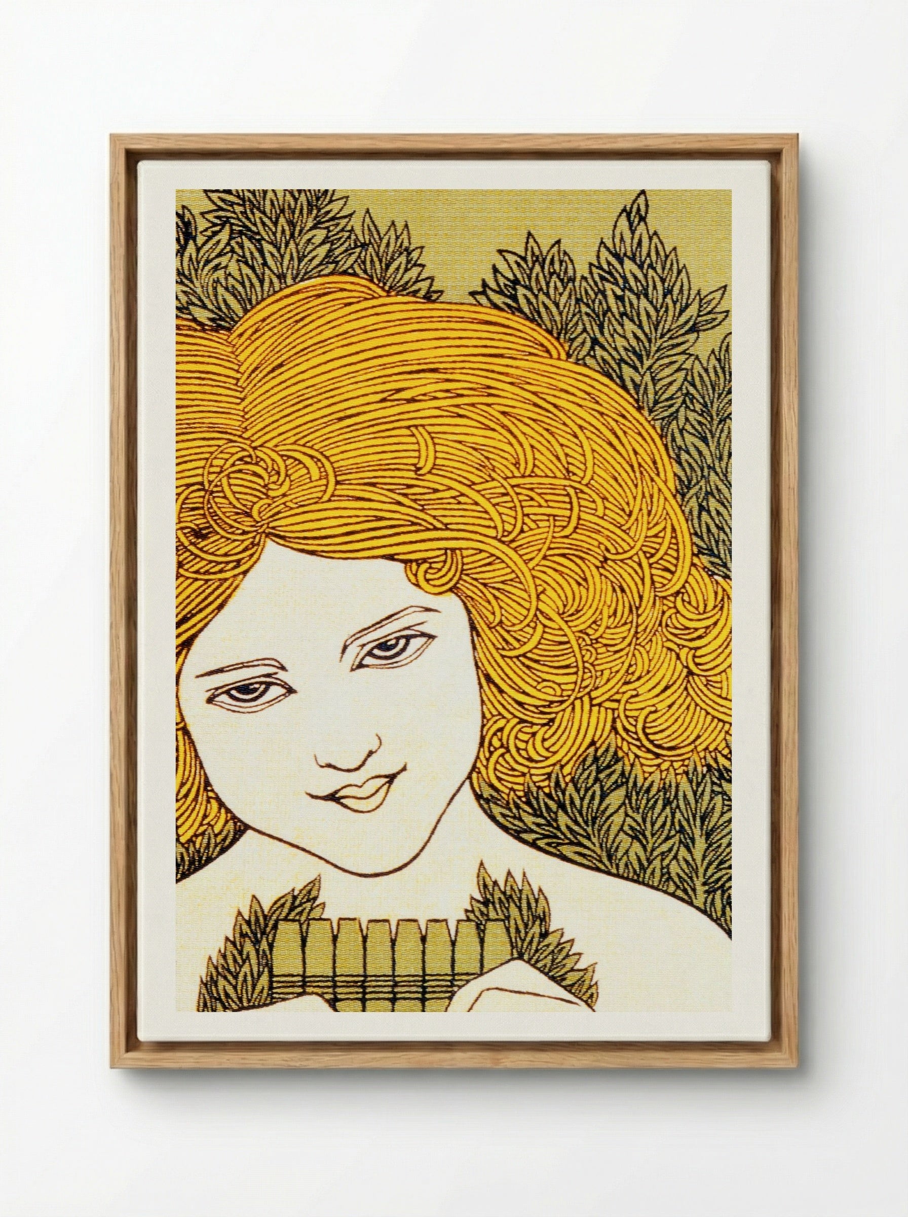 The Chap-Book: The Pipes, June - William H. Bradley - Framed Canvas Wood