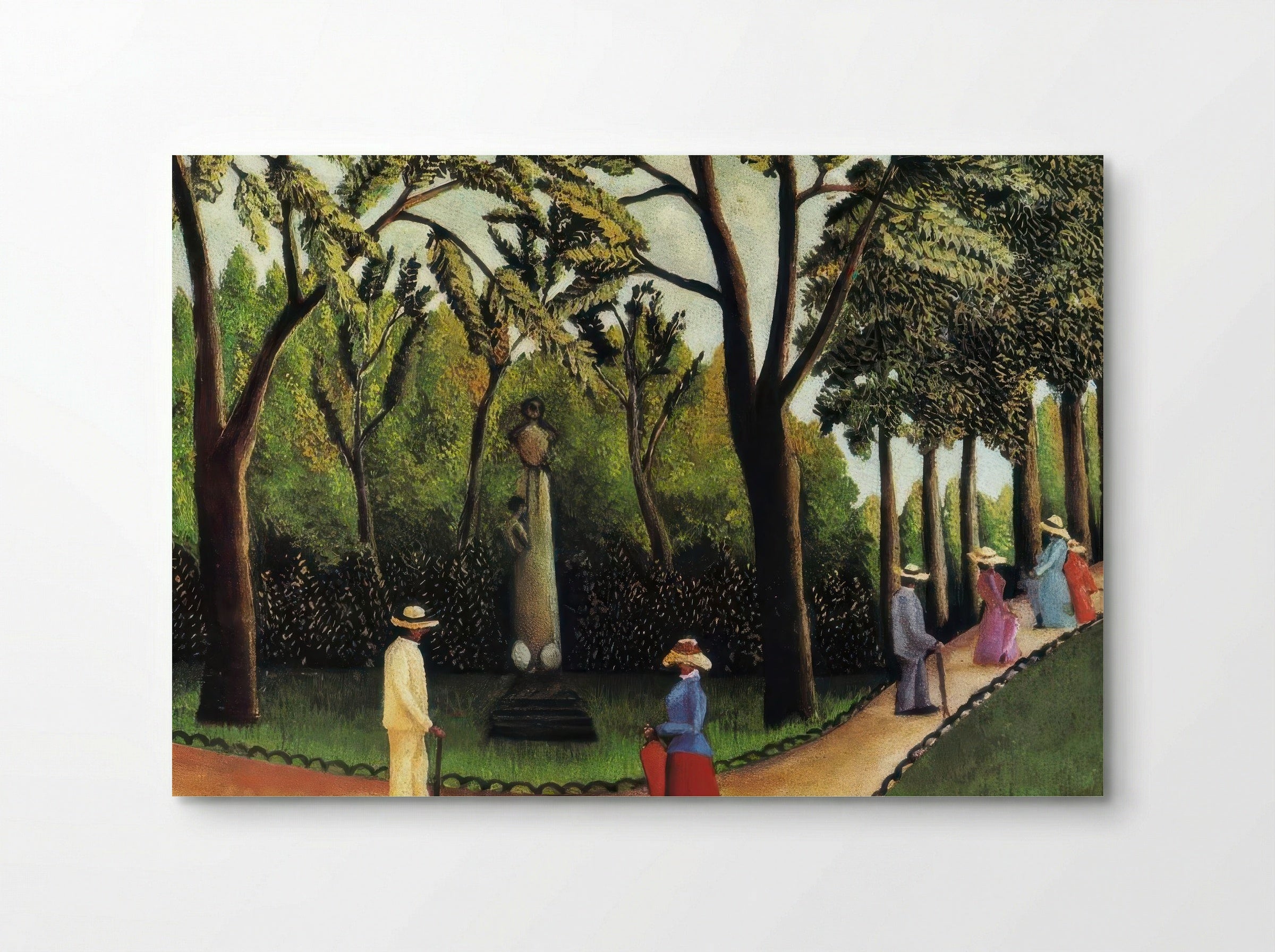 The Monument to Chopin in the Luxembourg Gardens by Henri Rousseau – Naïve Art Paris Park Scene Print - Poster