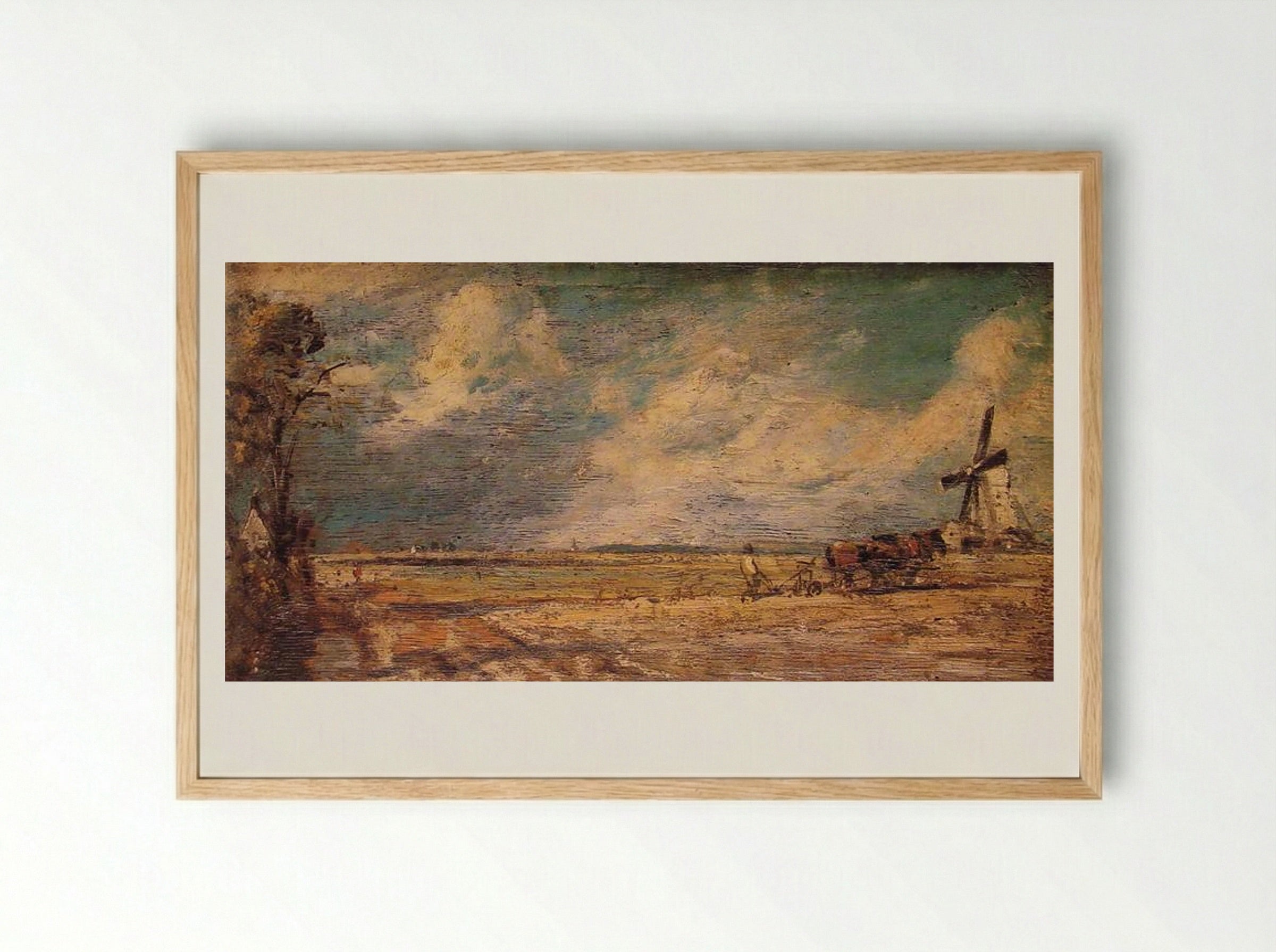 Spring Ploughing - John Constable - Framed Print Wood
