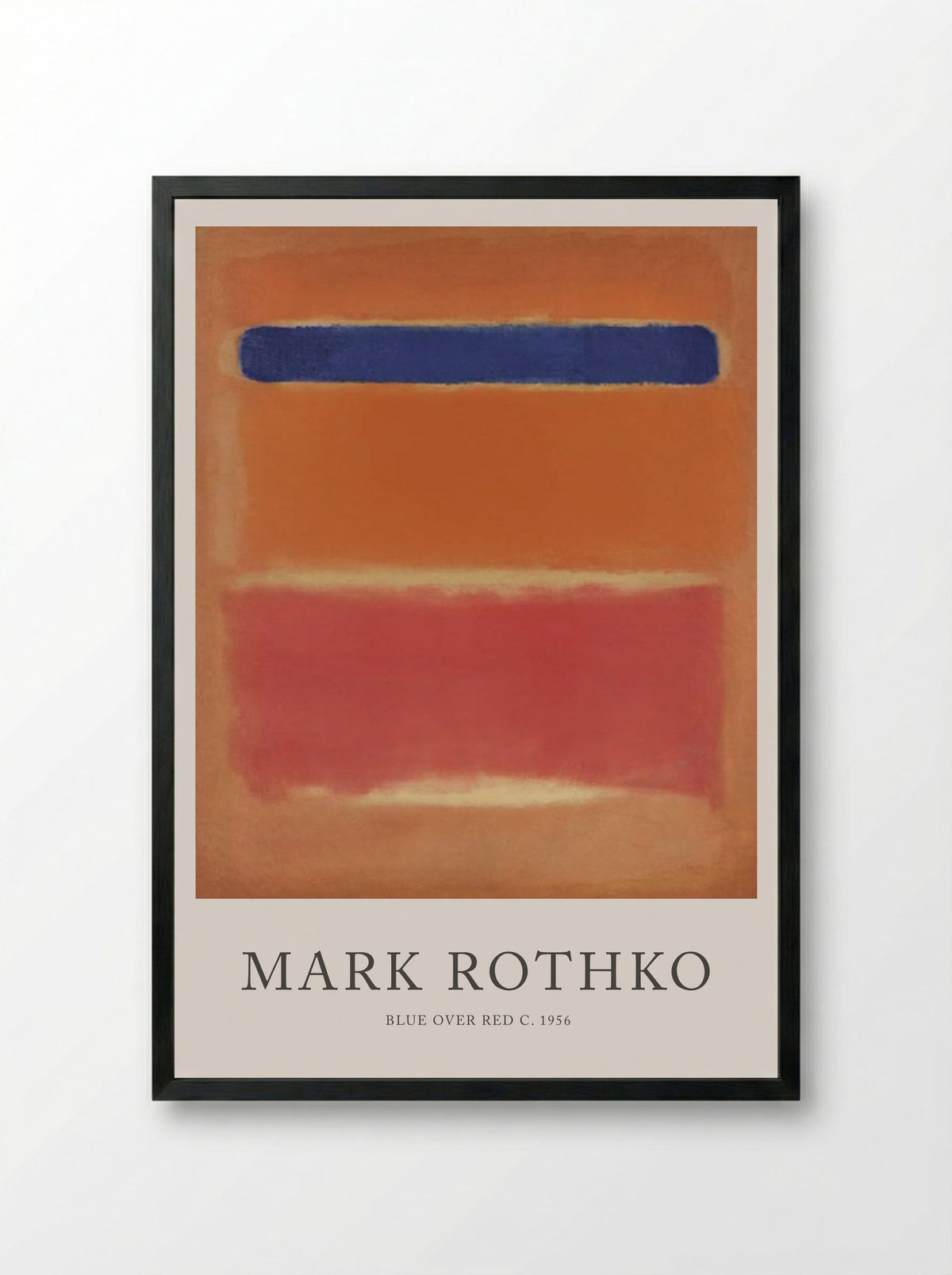 Blue Over Red - Mark Rothko - Framed Print Black