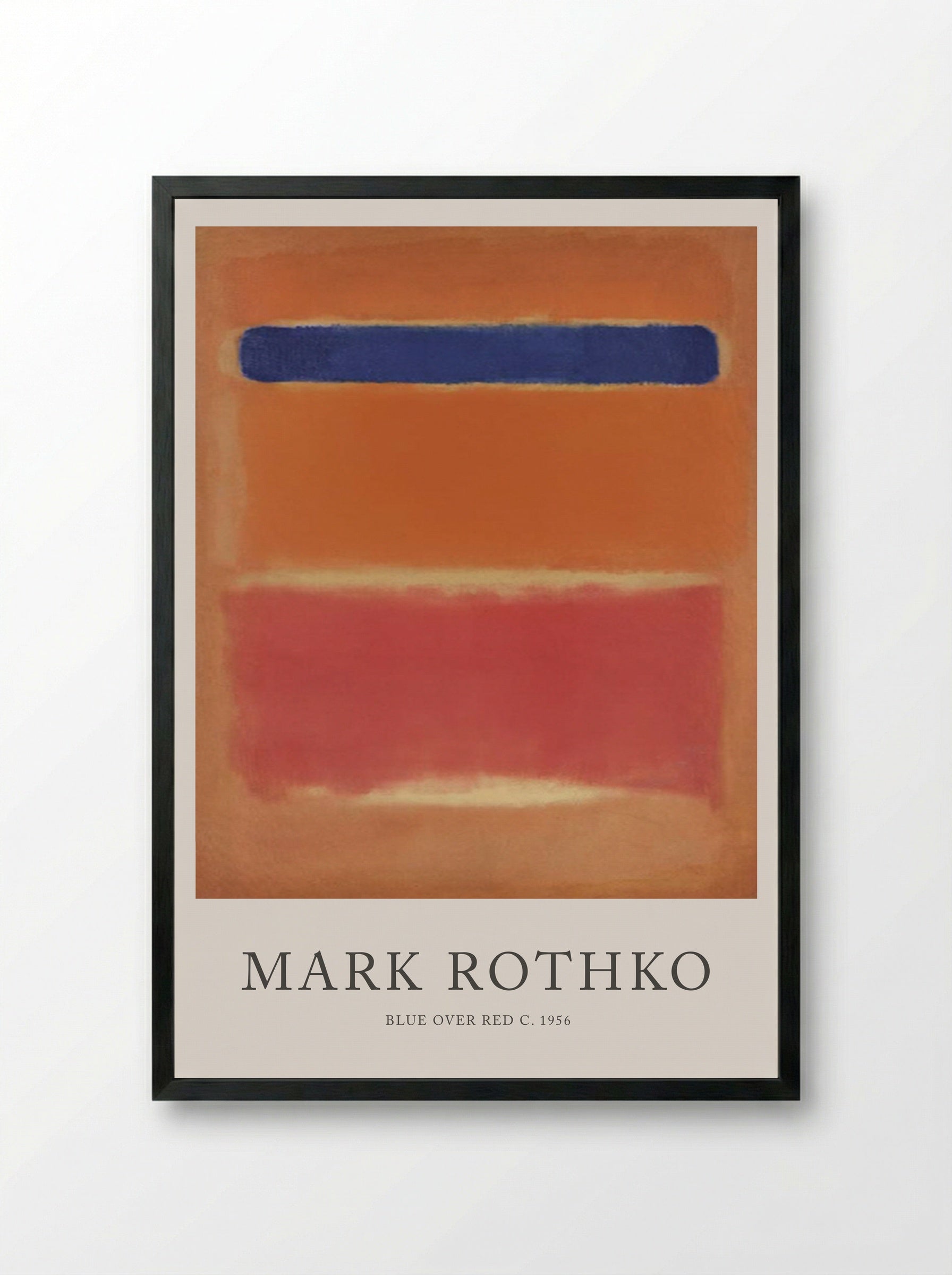 Blue Over Red - Mark Rothko - Framed Print Black