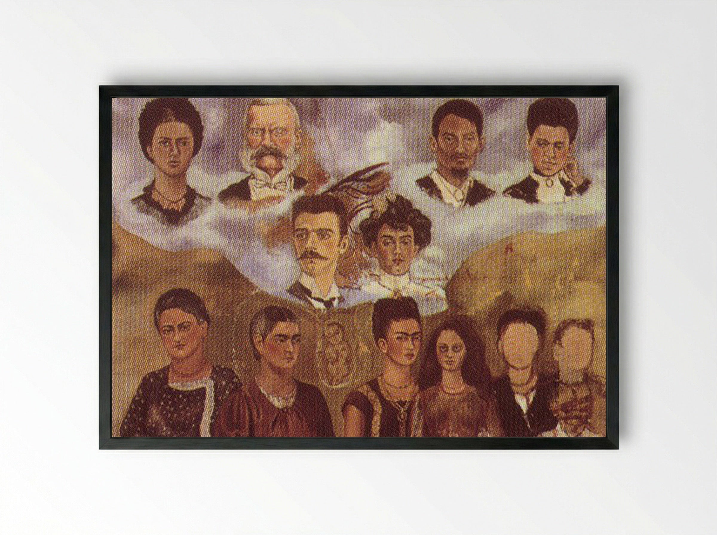 My Family - Frida Kahlo - Framed Print Black