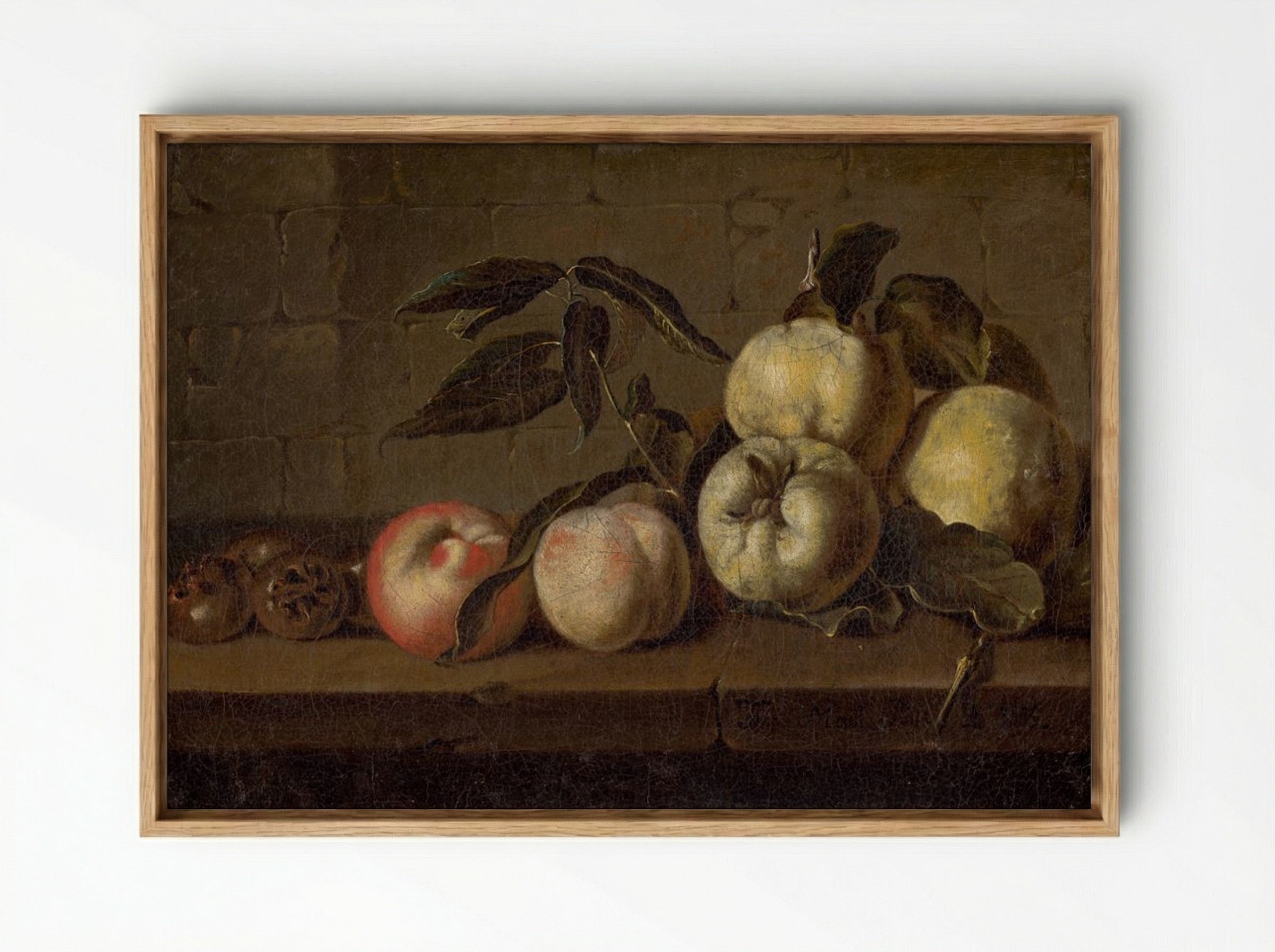 Still Life with Fruit - Fine Art Print - Framed Canvas Wood