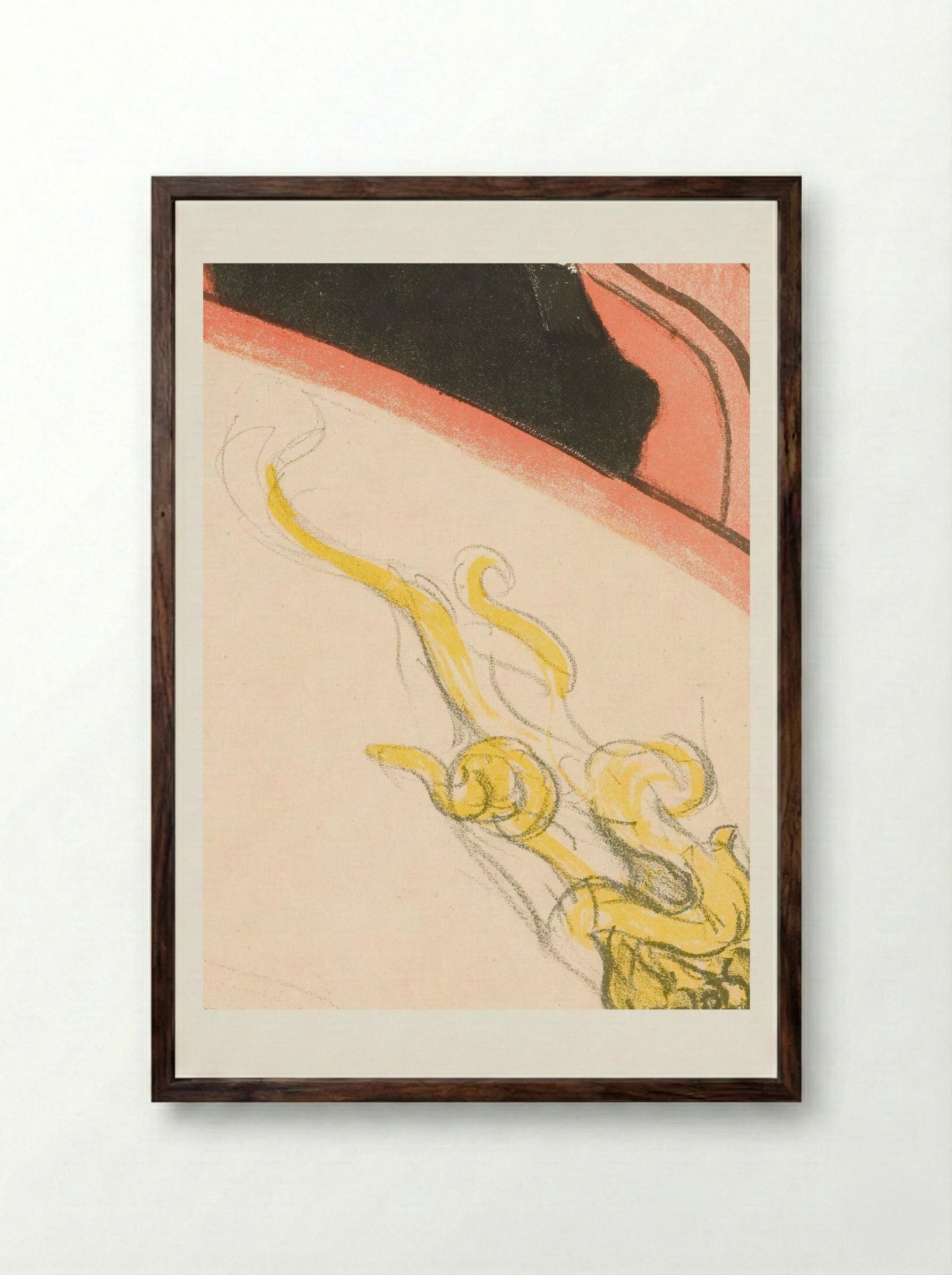La Loge au Mascaron Doré - Henri de Toulouse-Lautrec - Framed Print Dark Wood