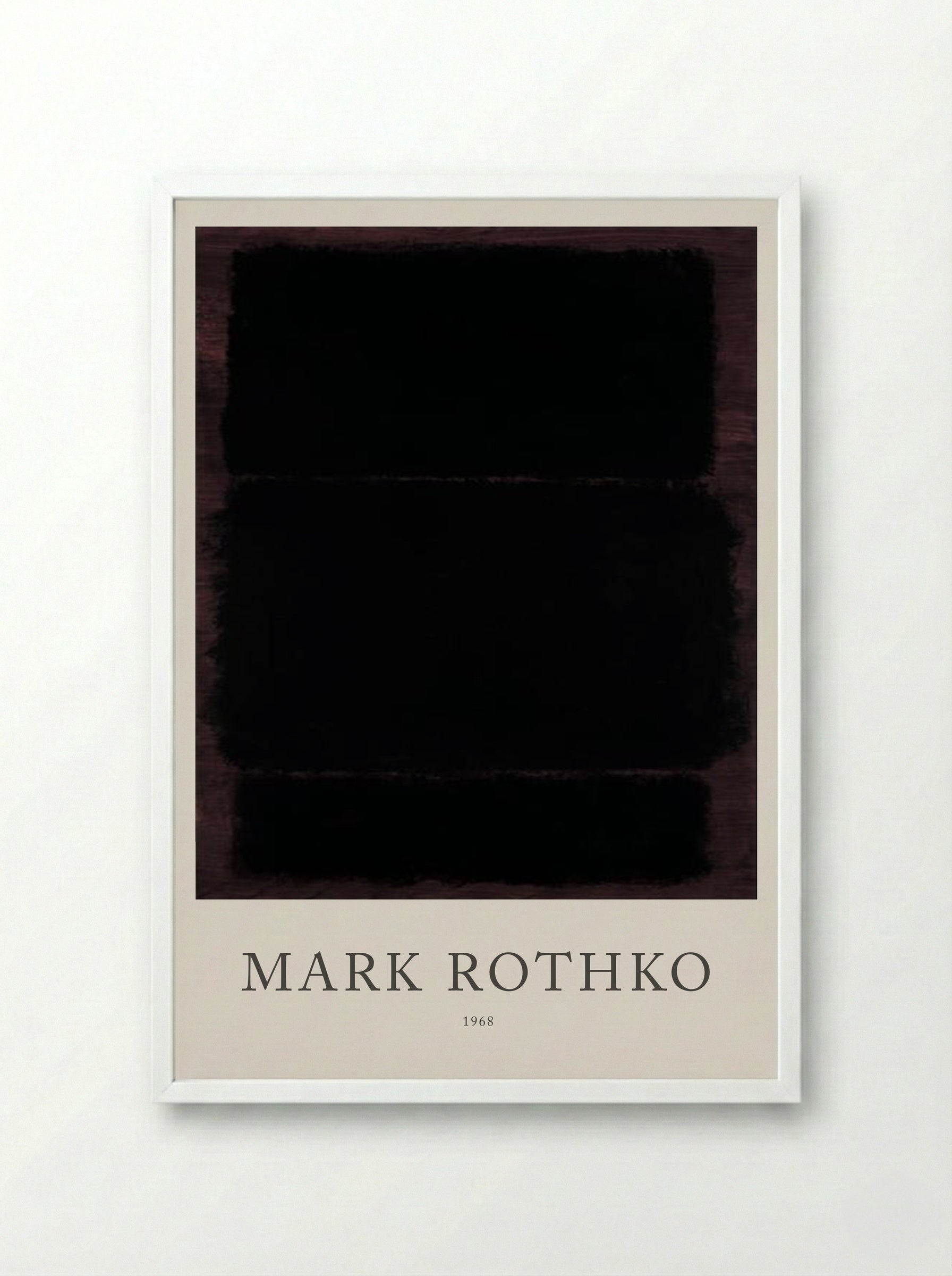 Untitled (Three Black Rectangles) - Mark Rothko - Framed Print White