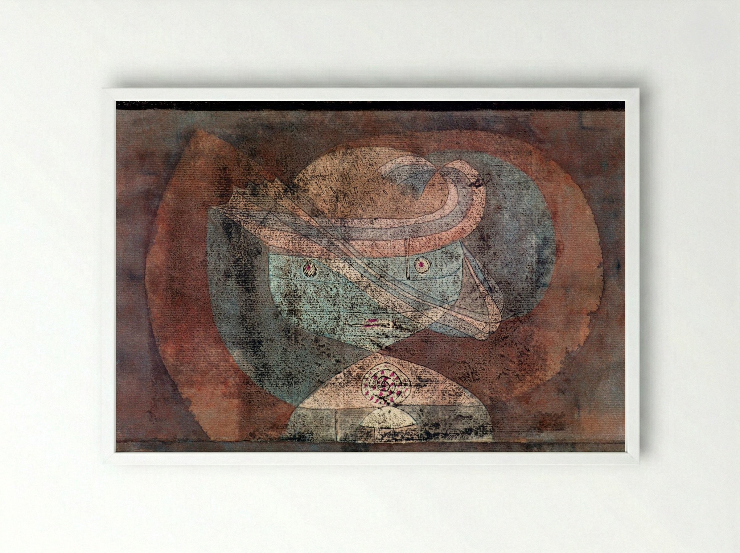 Movement around a Child - Paul Klee - Framed Print White