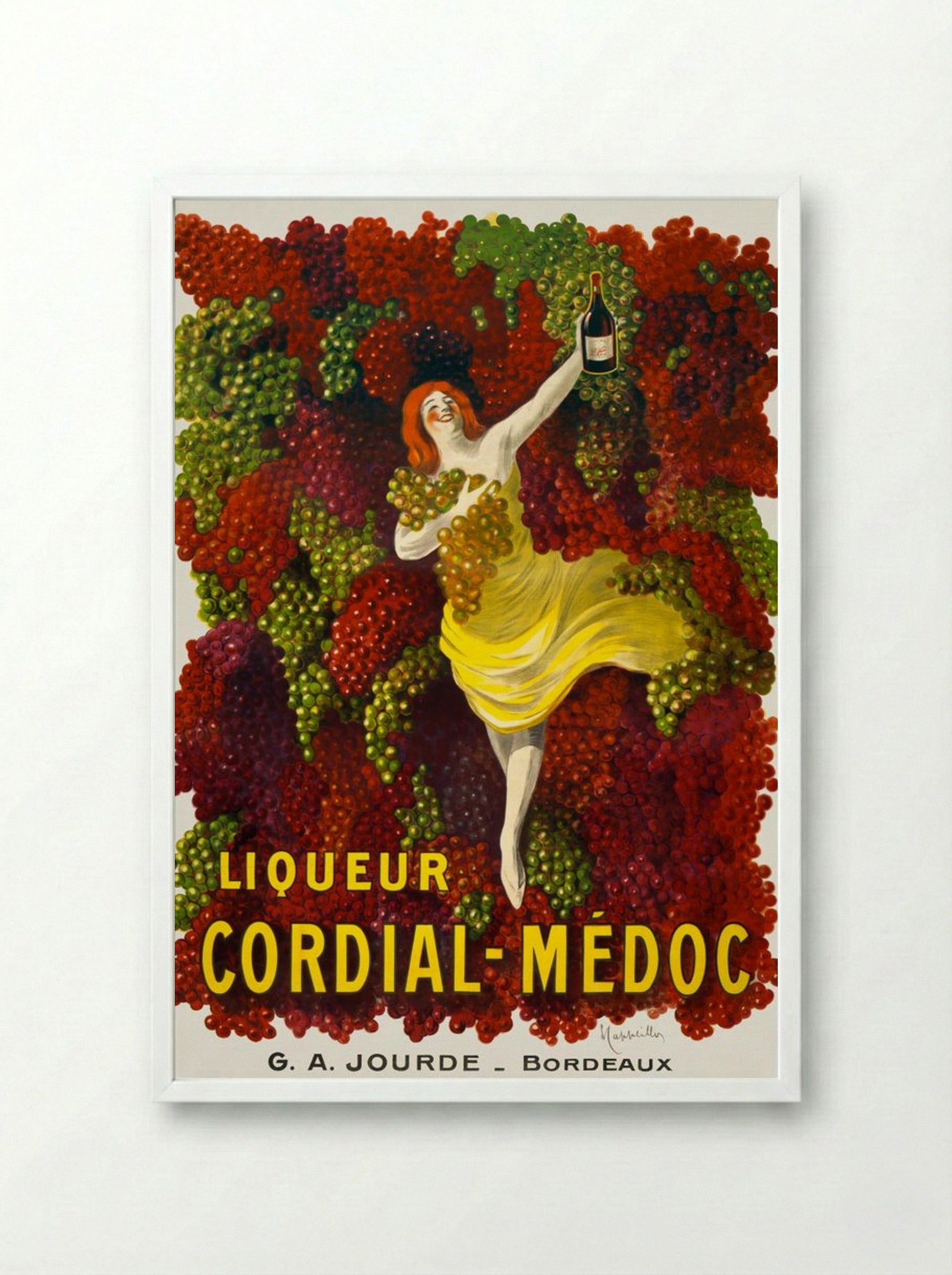 Liqueur Cordial-Médoc - G. A. Jourde - Bordeaux - Leonetto Cappiello - Framed Print White