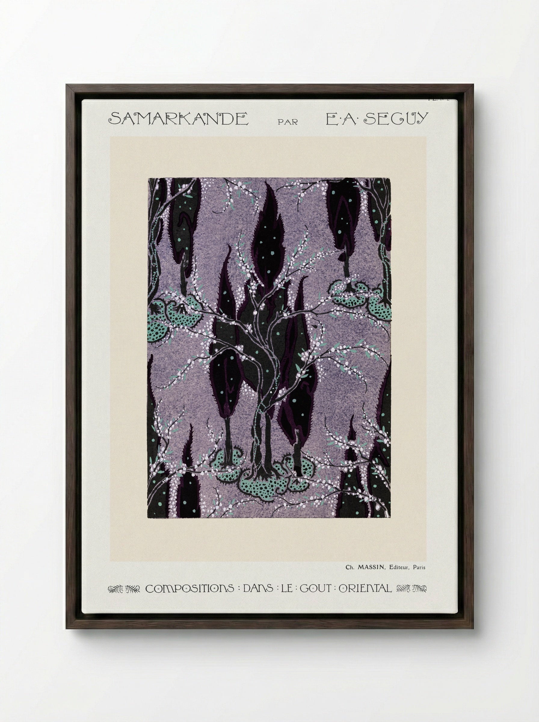 Samarkande, Plate No. 2 - Émile-Allain Séguy - Framed Canvas Dark Wood