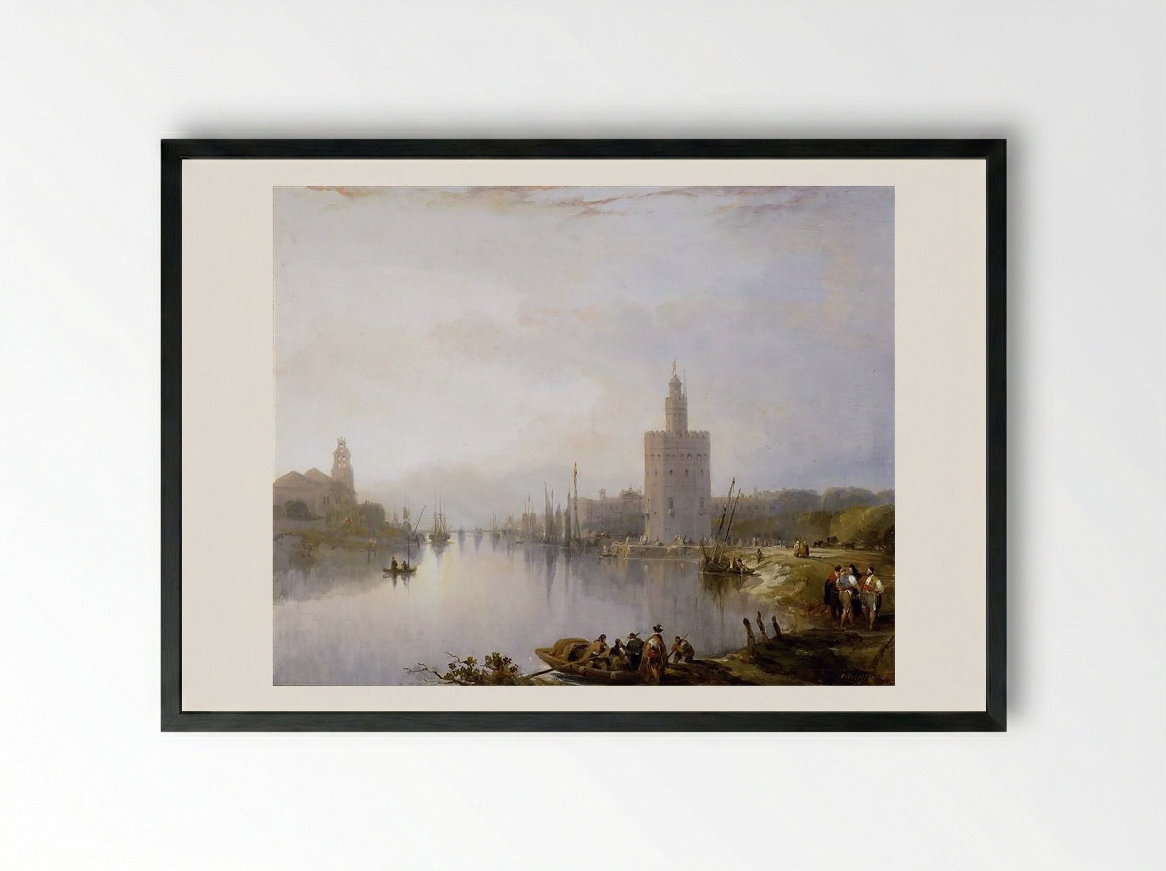The Golden Tower - David Roberts - Framed Print Black