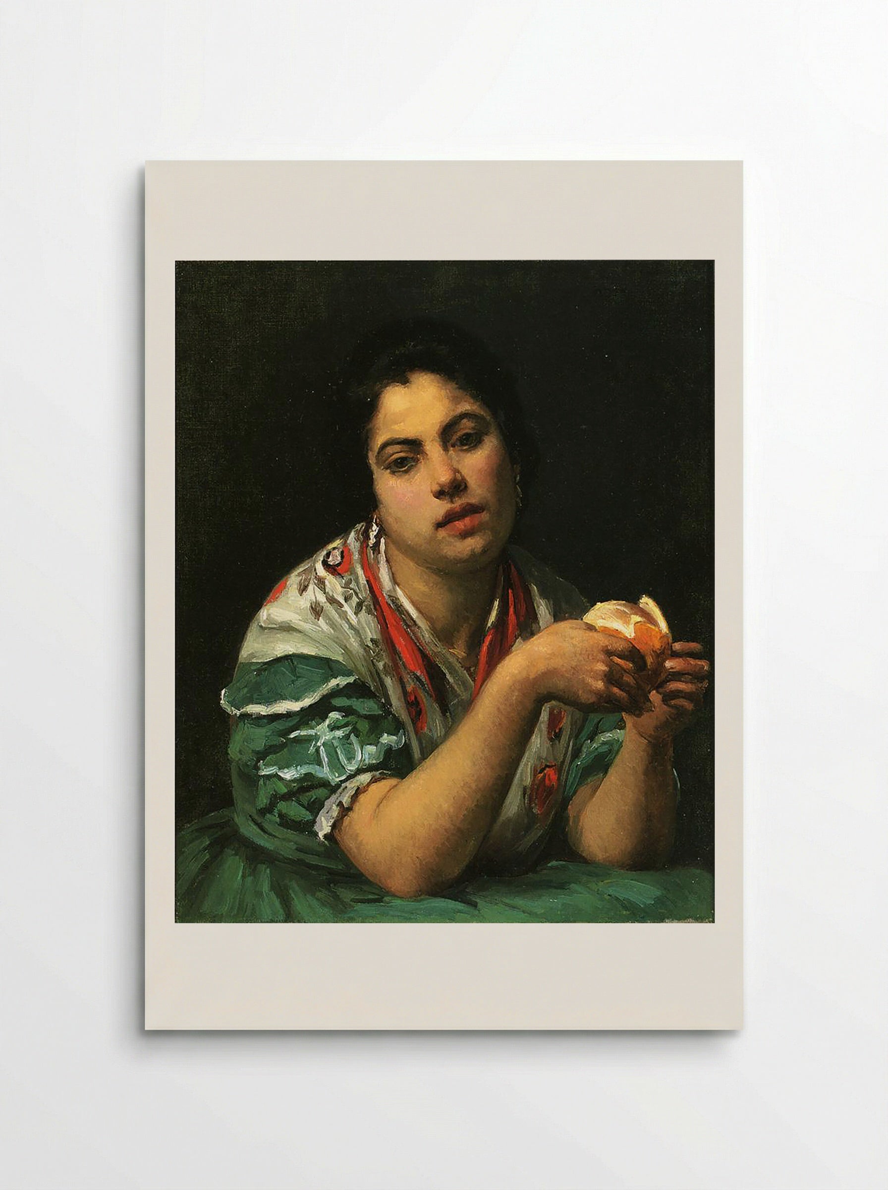 Peasant Woman Peeling an Orange - Mary Cassatt - Poster