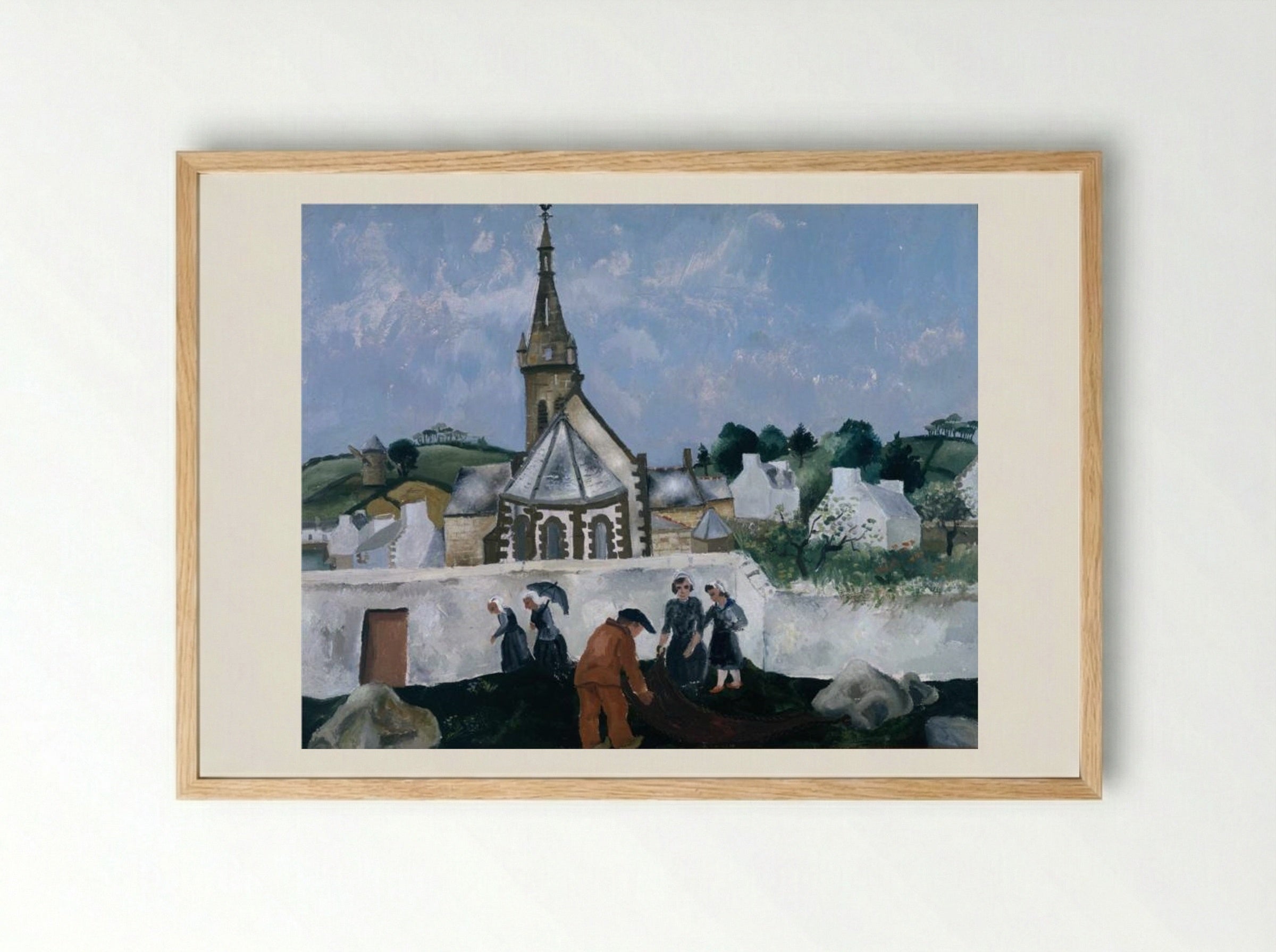 Church at Tréboul - Christopher Wood - Framed Print Wood