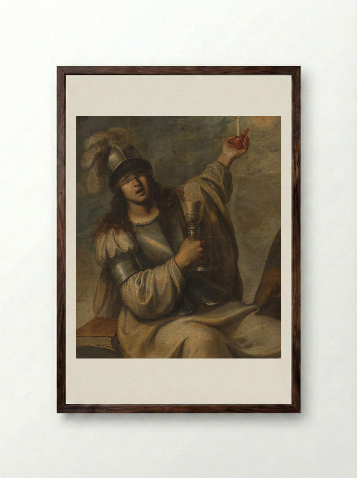 Faith - Guido Reni - Framed Print Dark Wood