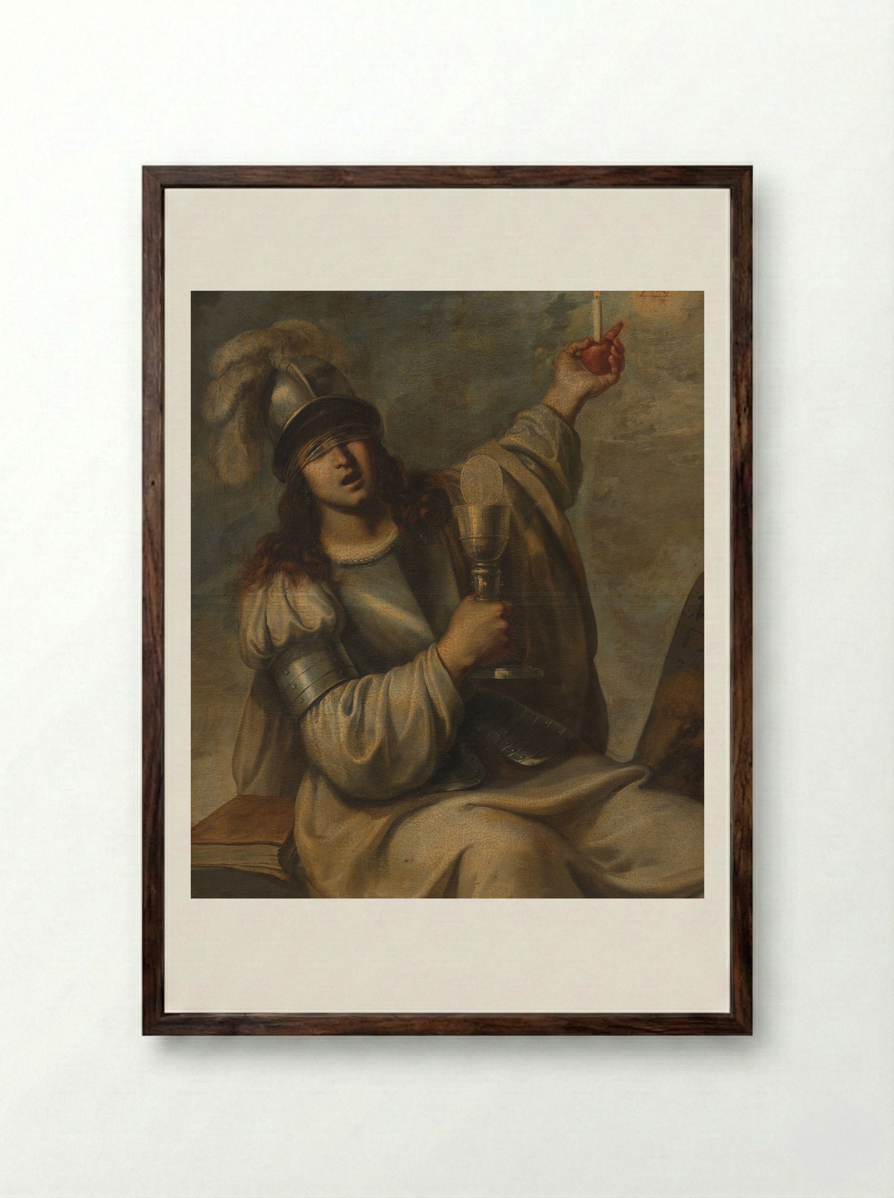 Faith - Guido Reni - Framed Print Dark Wood
