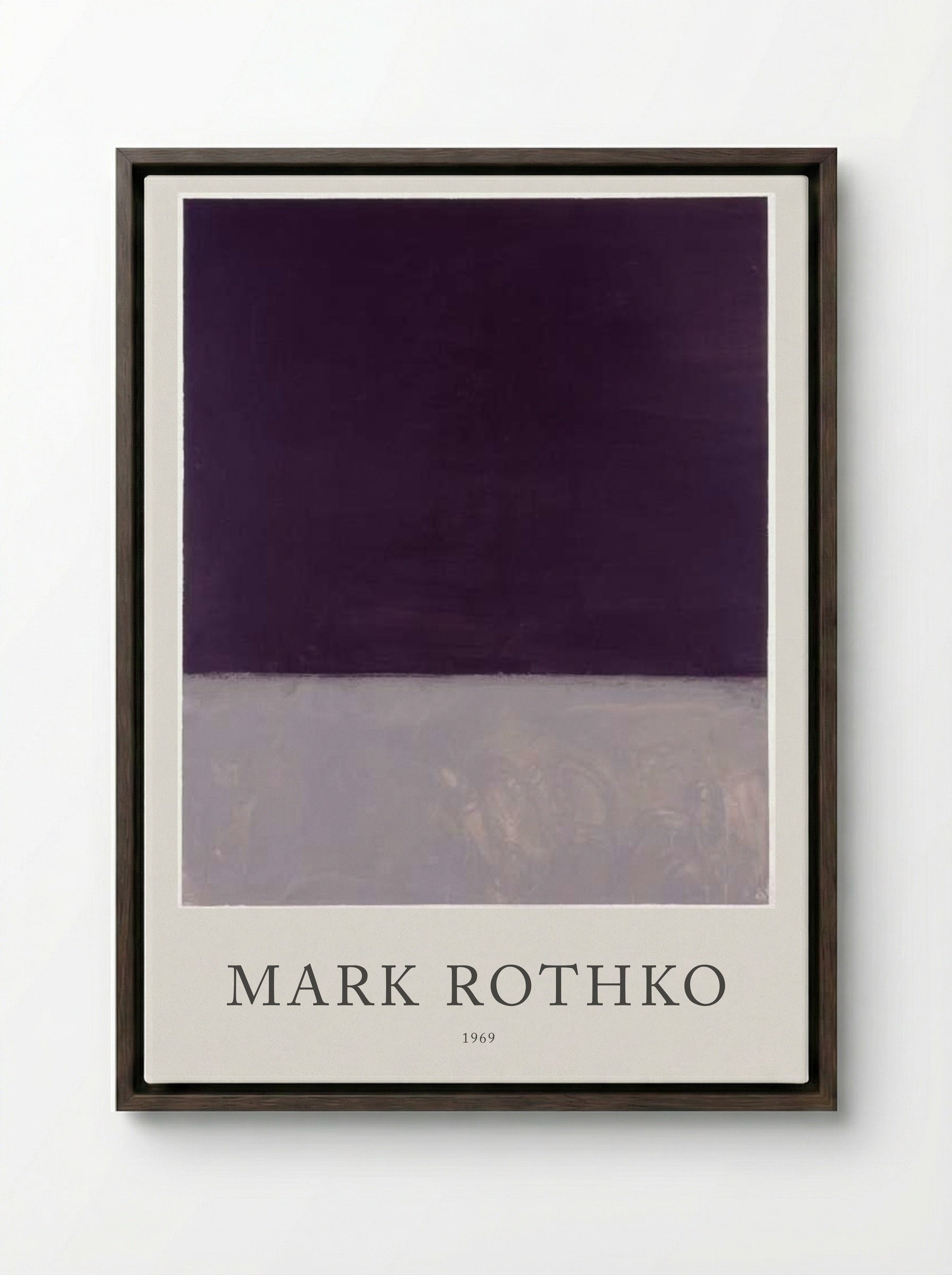 Untitled (Purple and Grey) - Mark Rothko - Framed Canvas Dark Wood