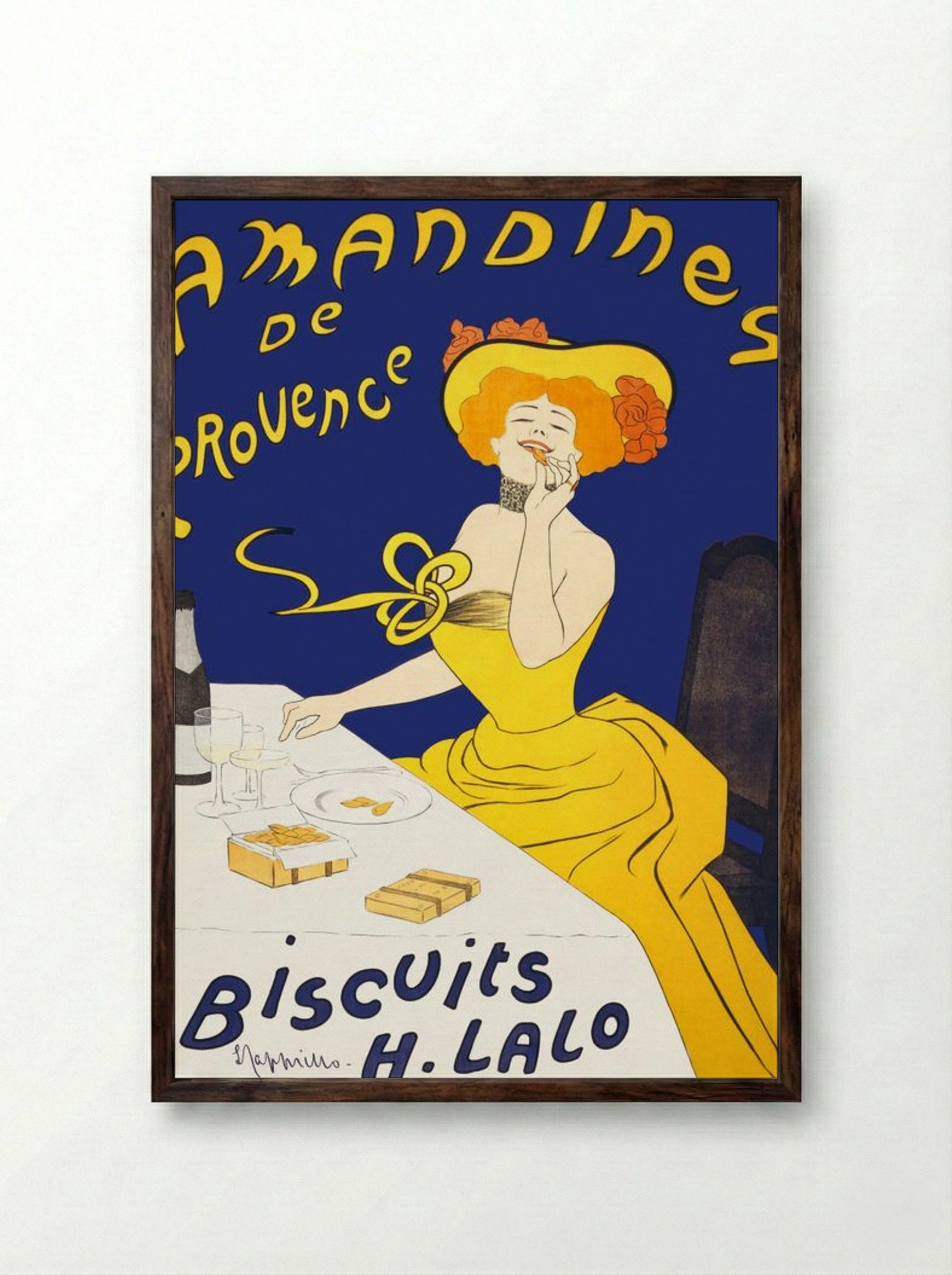Amandines de Provence Biscuits H. Lalo - Leonetto Cappiello - Framed Print Dark Wood