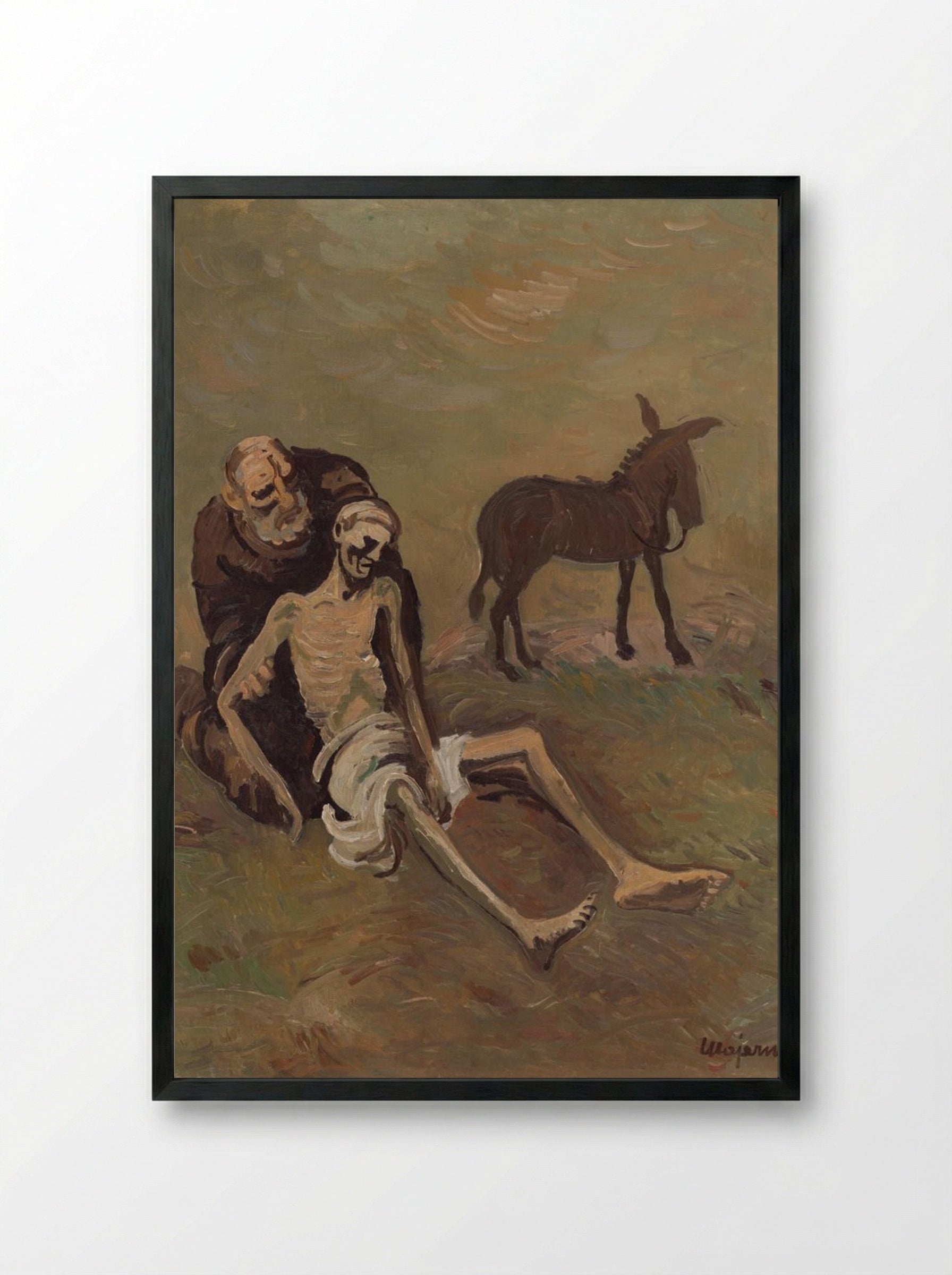 The Good Samaritan - Cyprián Majerník - Framed Print Black