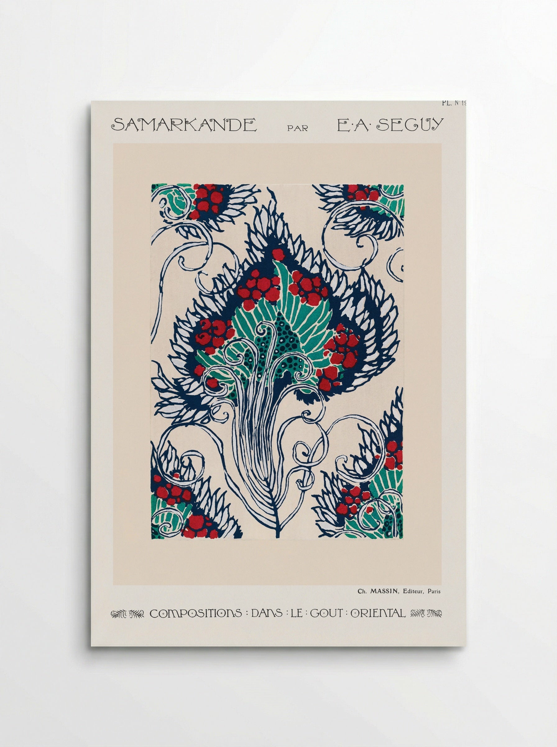 Samarkande, Planche 19 (Botanical Pattern) - Émile-Allain Séguy - Poster