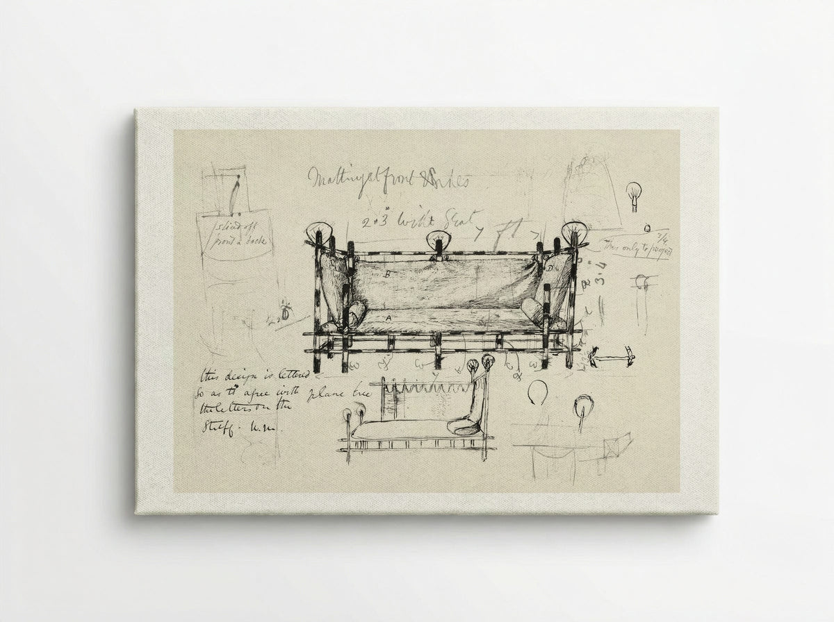 Two Designs for a Sofa - William Morris - Canvas