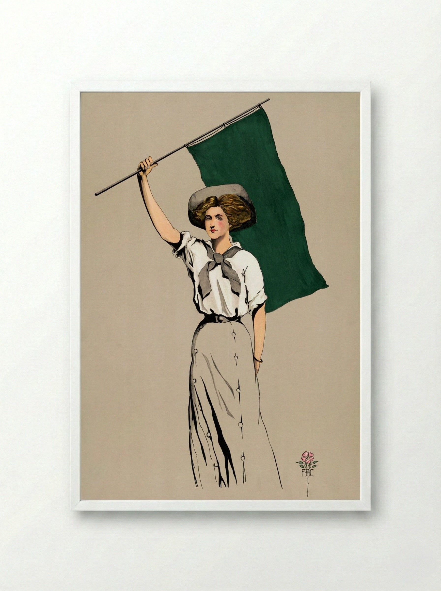 Sweet Briar - Florence Carlyle - Framed Print White