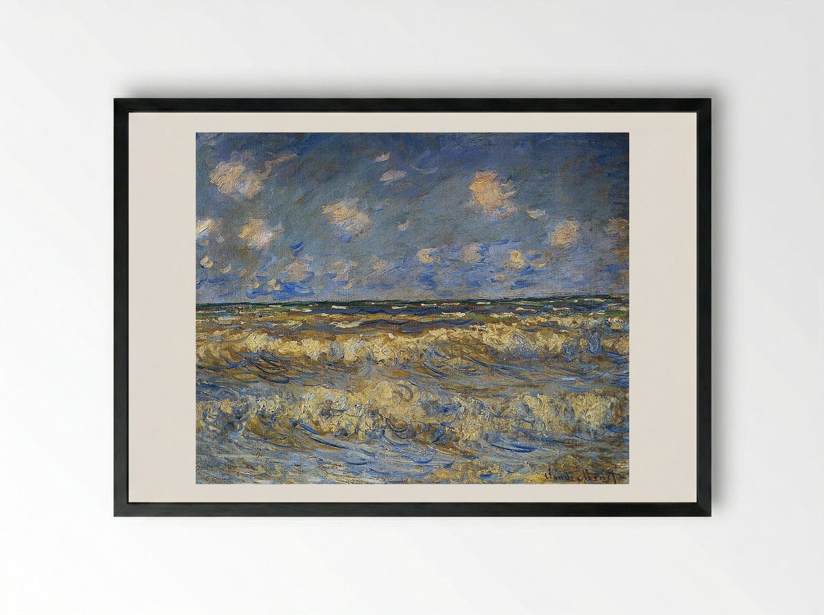 Rough Sea - Henri Moret - Framed Print Black