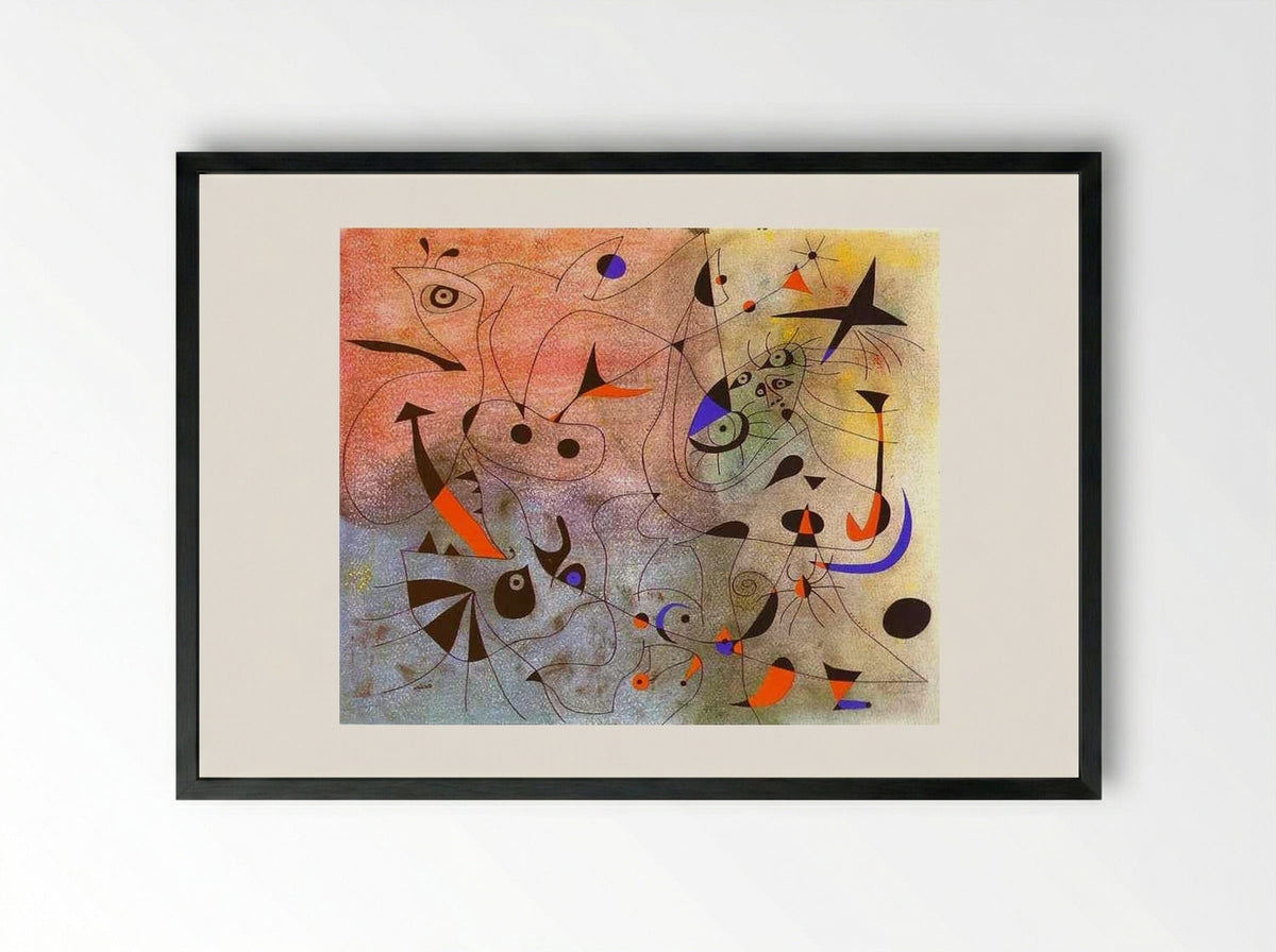 Constellation: The Morning Star - Joan Miró - Framed Print Black