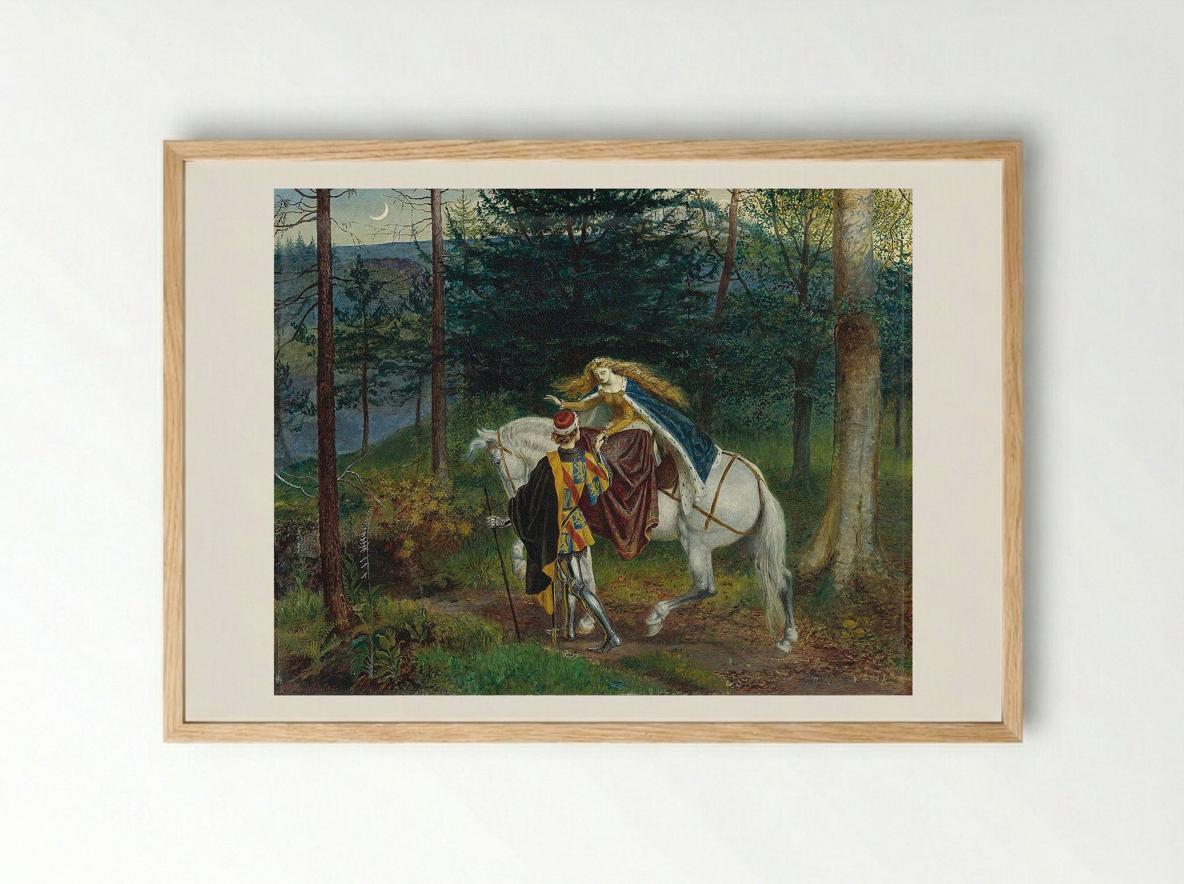 La belle Dame Sans Merci - Walter Crane - Framed Print Wood