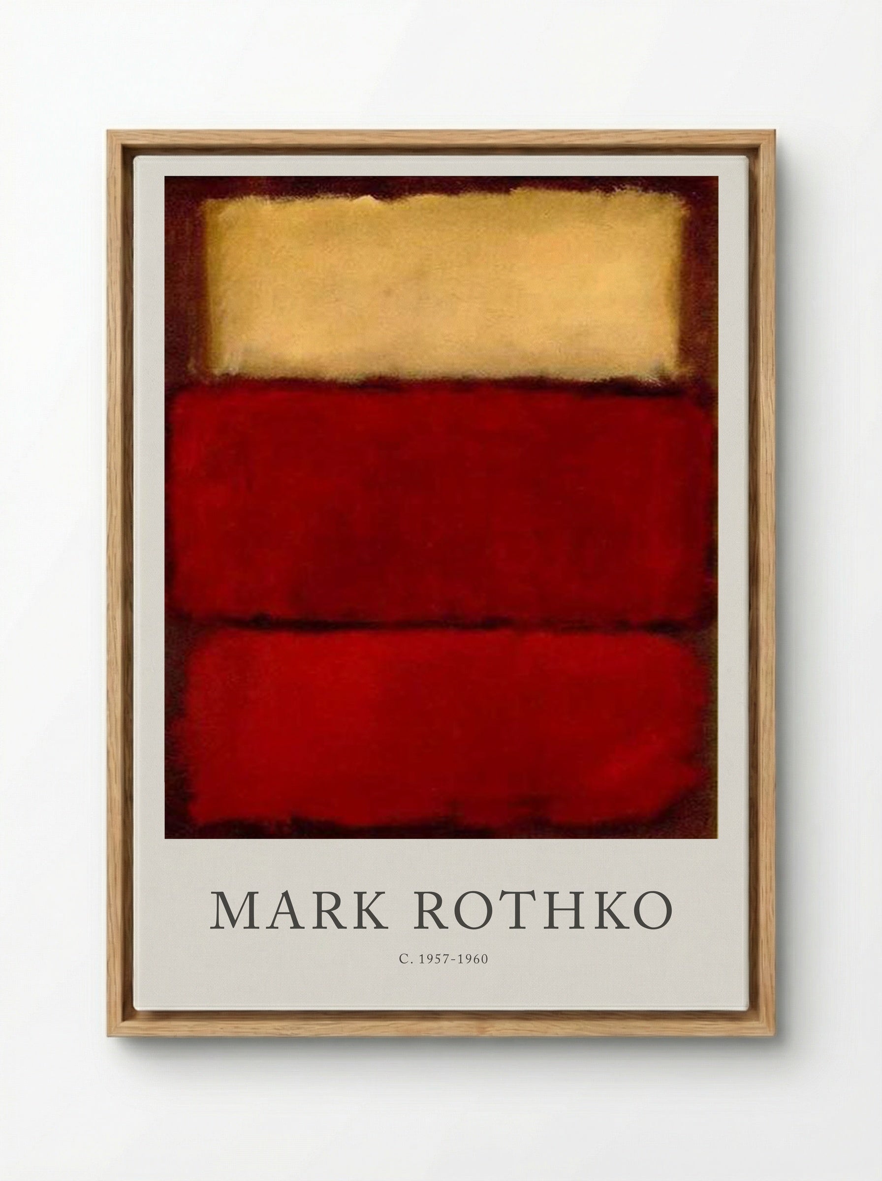 Untitled (Three Rectangles) - Mark Rothko - Framed Canvas Wood