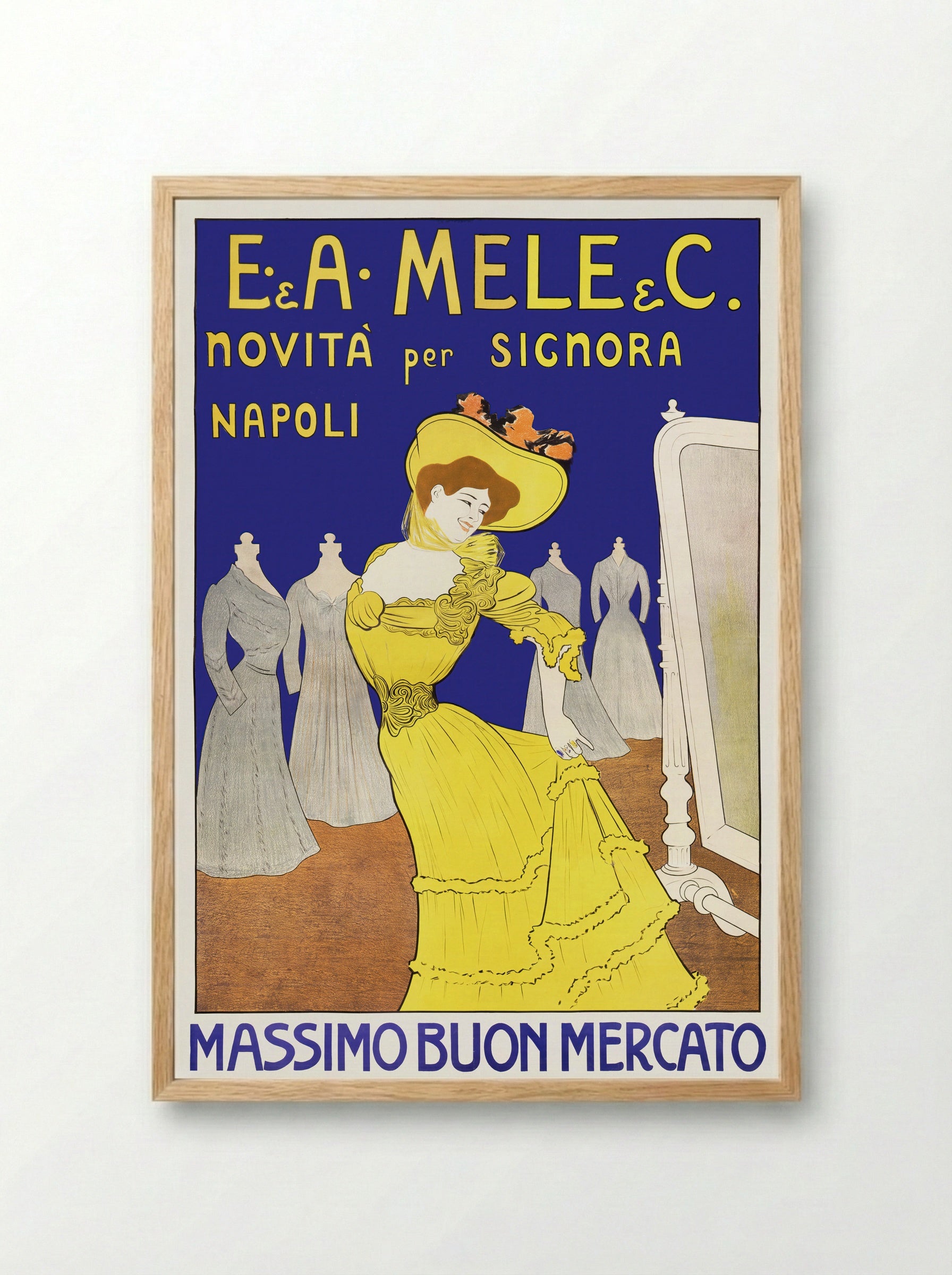 E. & A. Mele & C. - Novita per Signora - Leonetto Cappiello - Framed Print Wood