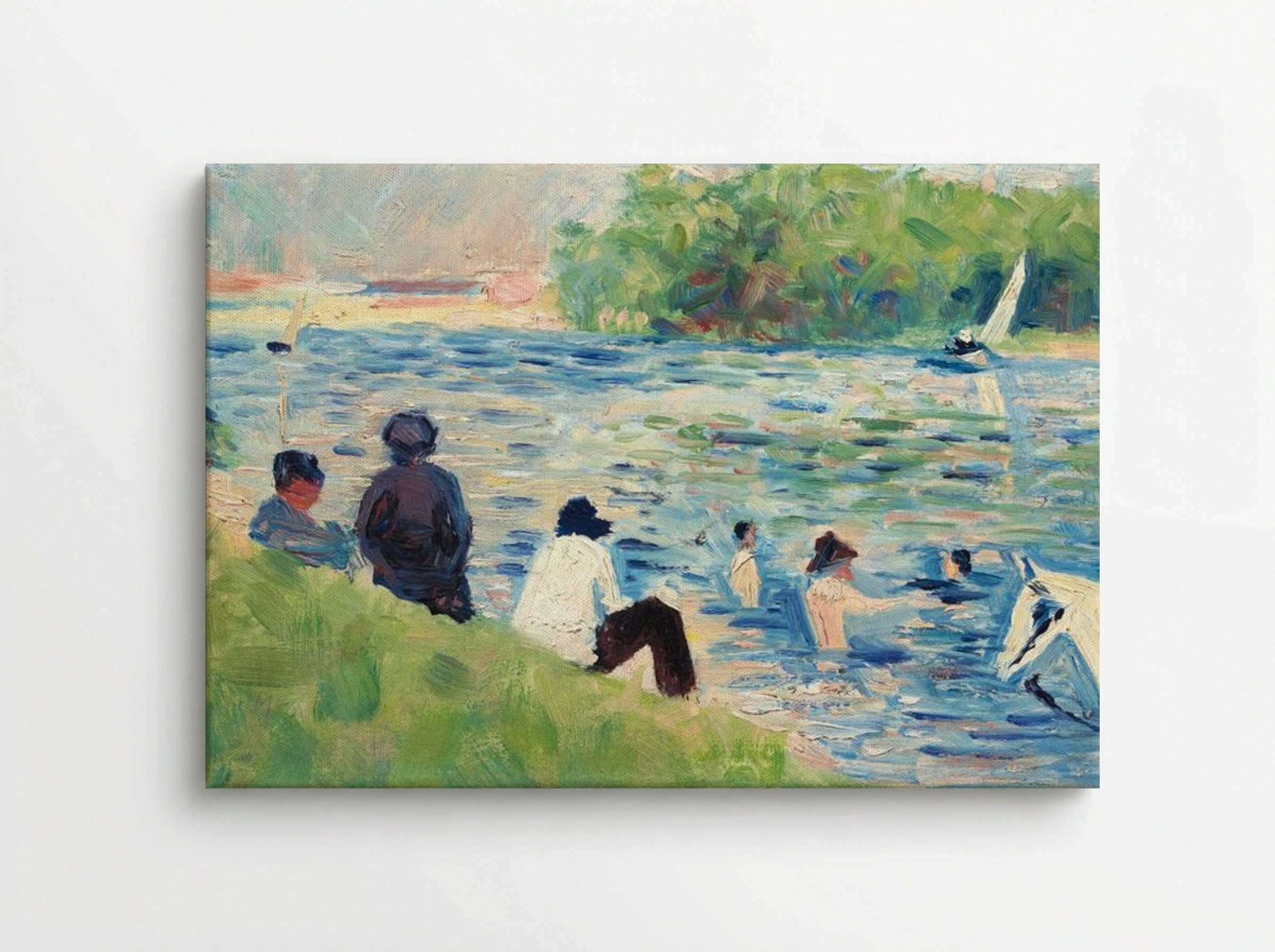 Study for 'Bathers at Asnières' - Georges Seurat - Canvas