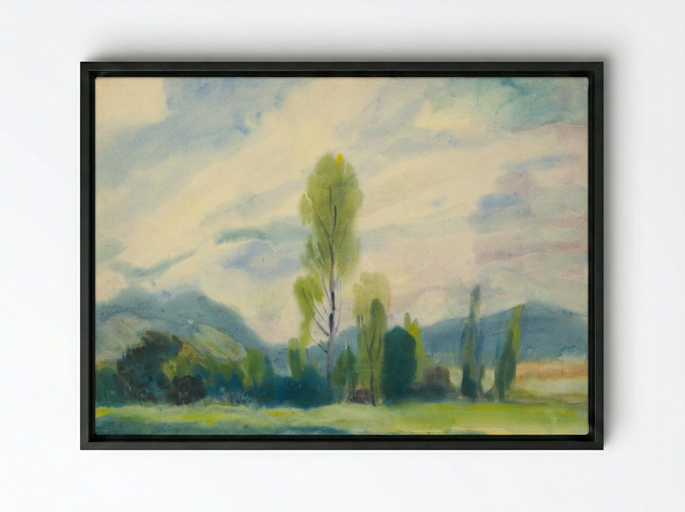 Landscape below the Low Tatras - Zolo Palugyay - Framed Canvas Black