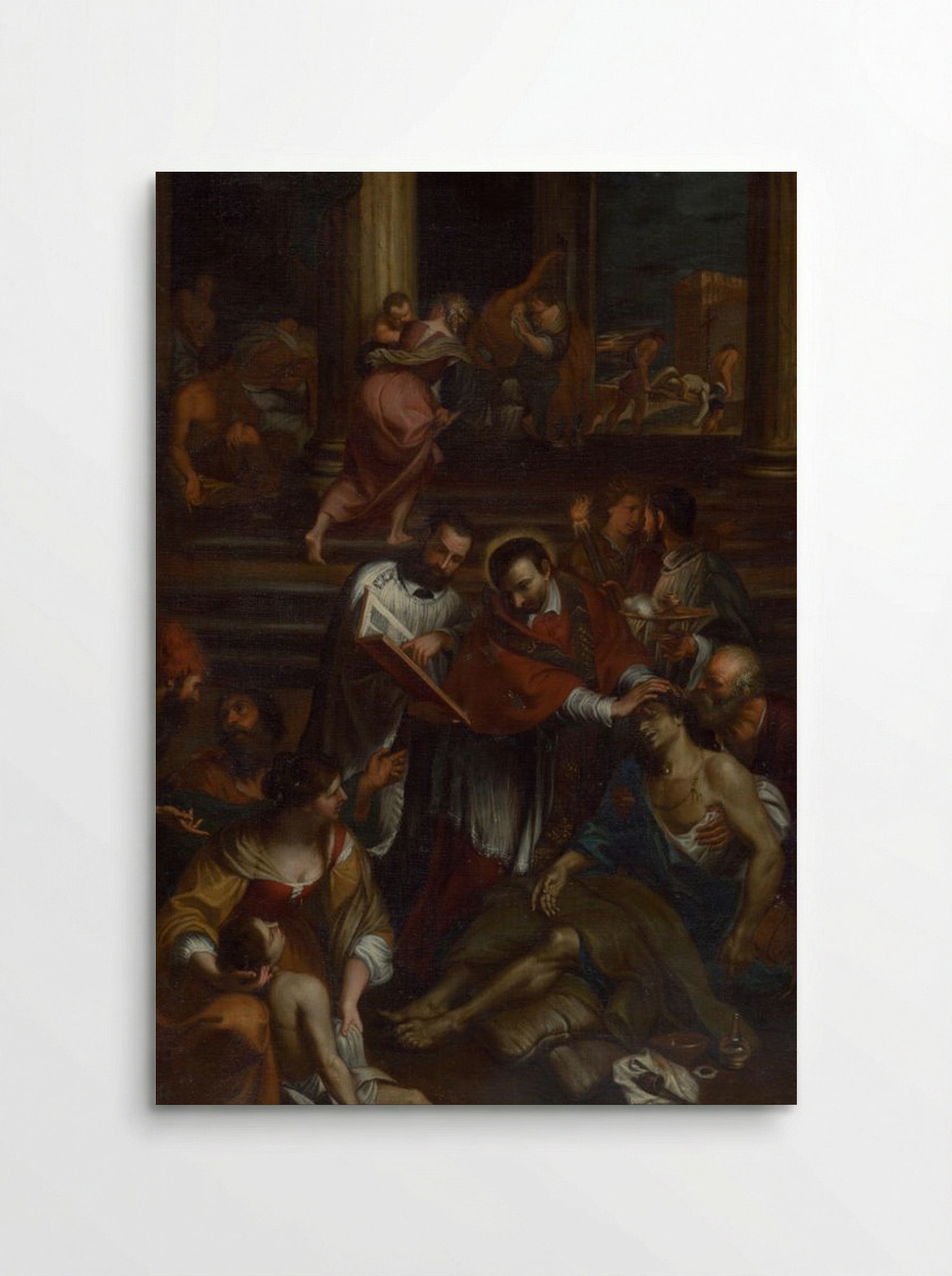 Saint Charles Borromeo Among Plague Victims - Fine Art Print - Poster