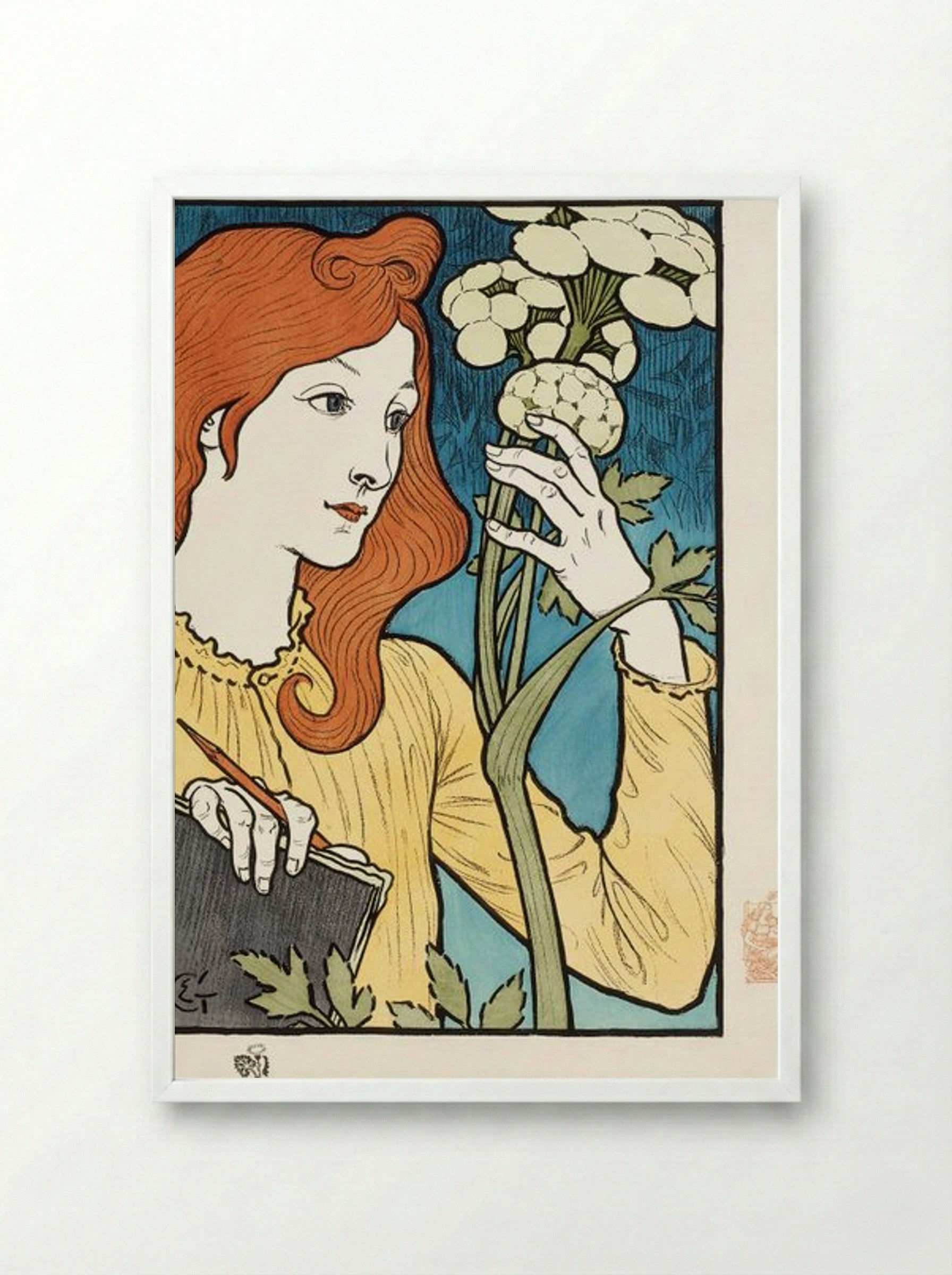 Salon des Cent, 1894 - Eugène Grasset - Framed Print White