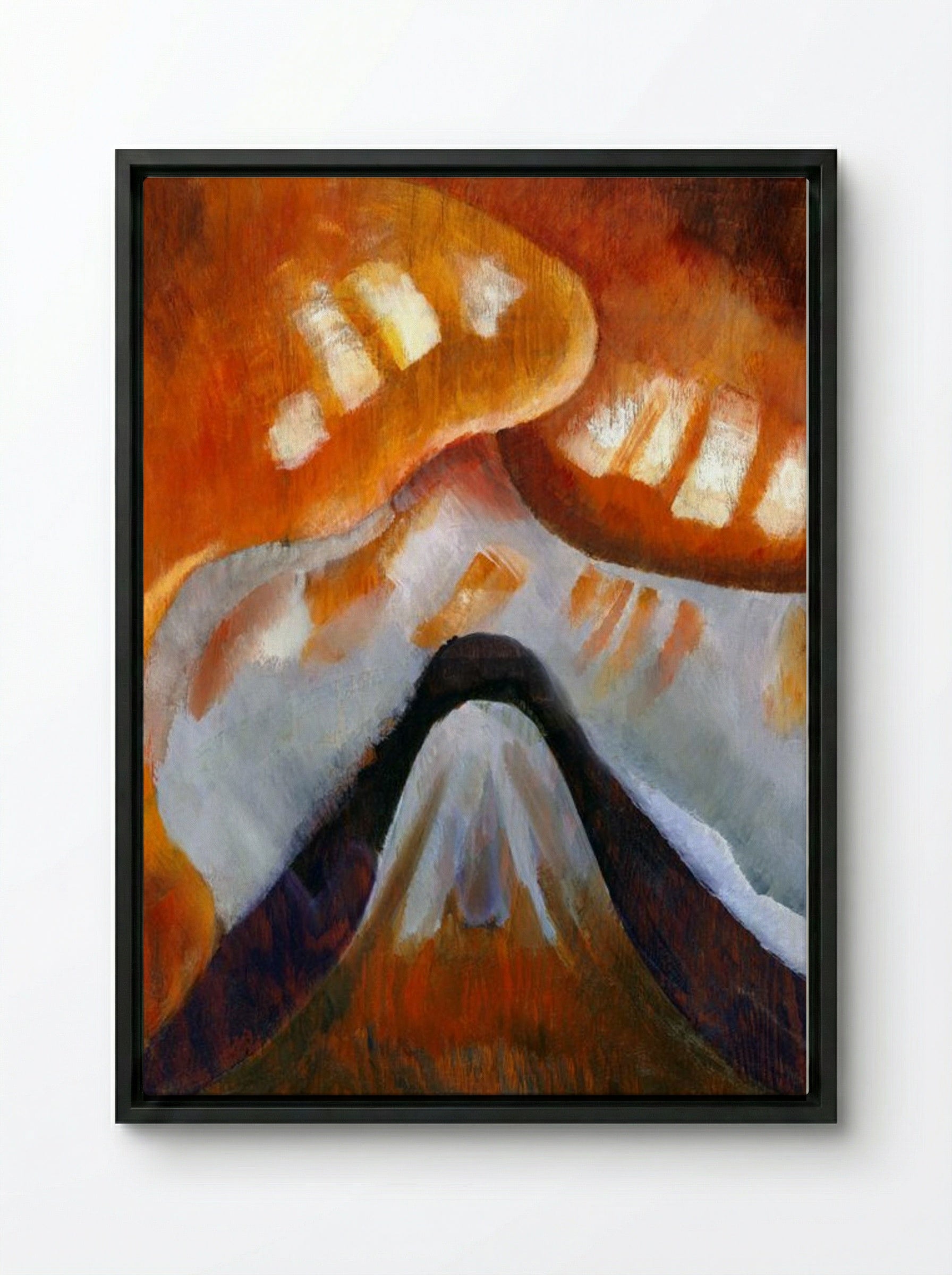Mountain and Sky - Arthur Dove - Framed Canvas Black