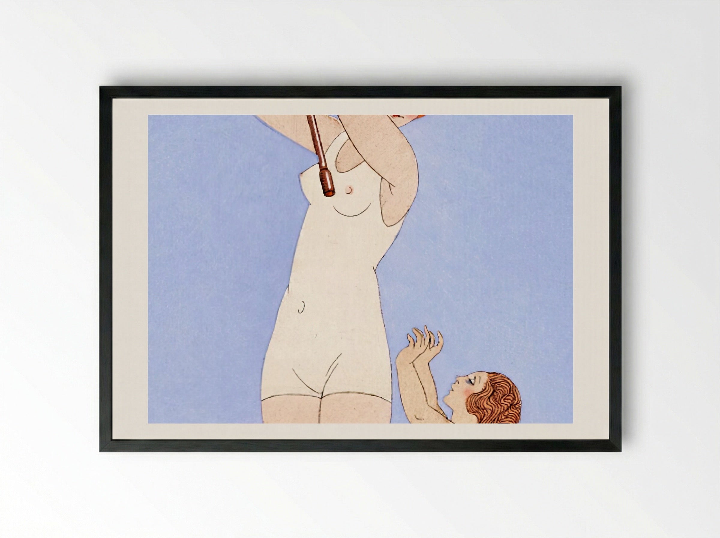 Au Lido, Plate no. 14 - George Barbier - Framed Print Black