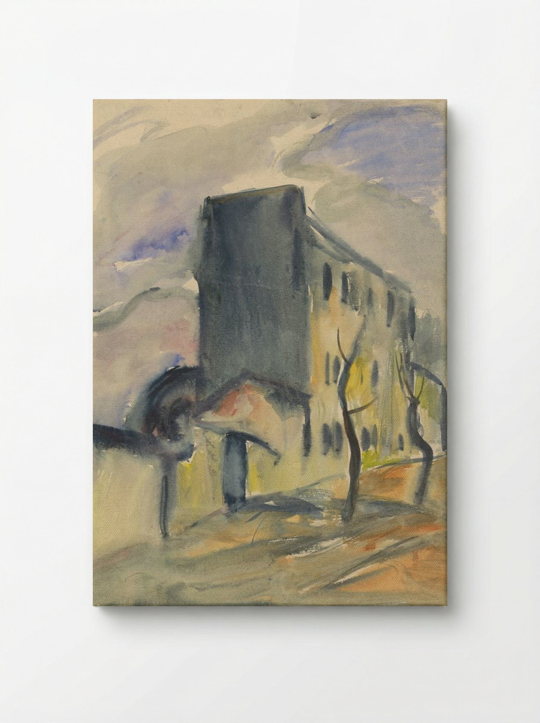 Lonely Blue House - Zolo Palugyay - Canvas