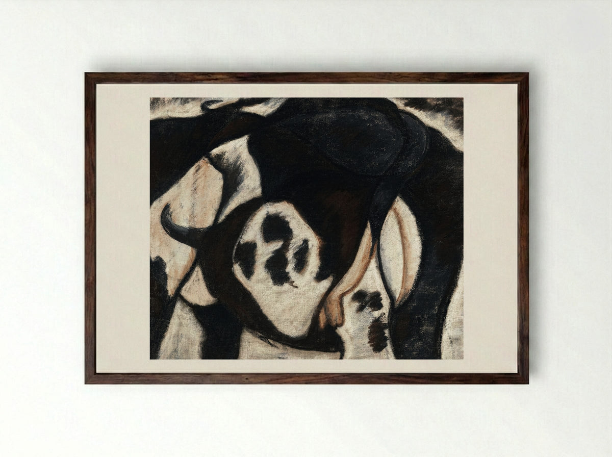 Cow - Arthur Dove - Framed Print Dark Wood