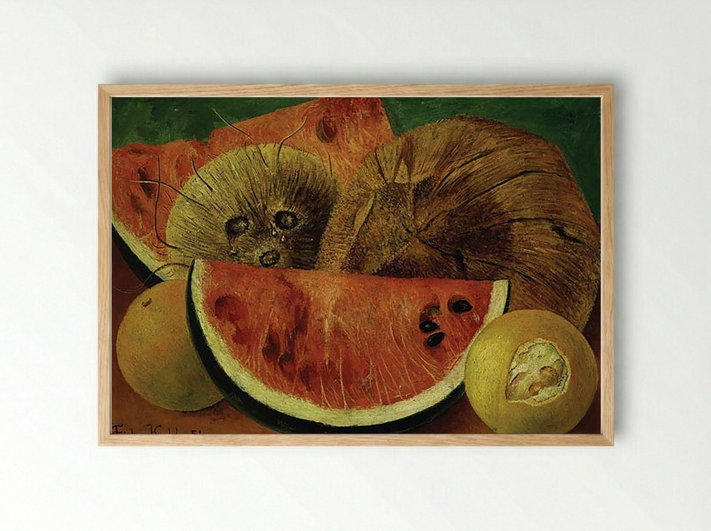 Coconuts - Frida Kahlo - Framed Print Wood