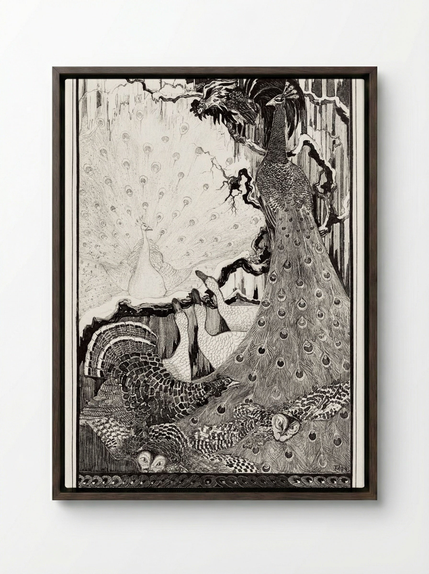 Nieuwjaar (New Year) - Theo van Hoytema - Framed Canvas Dark Wood