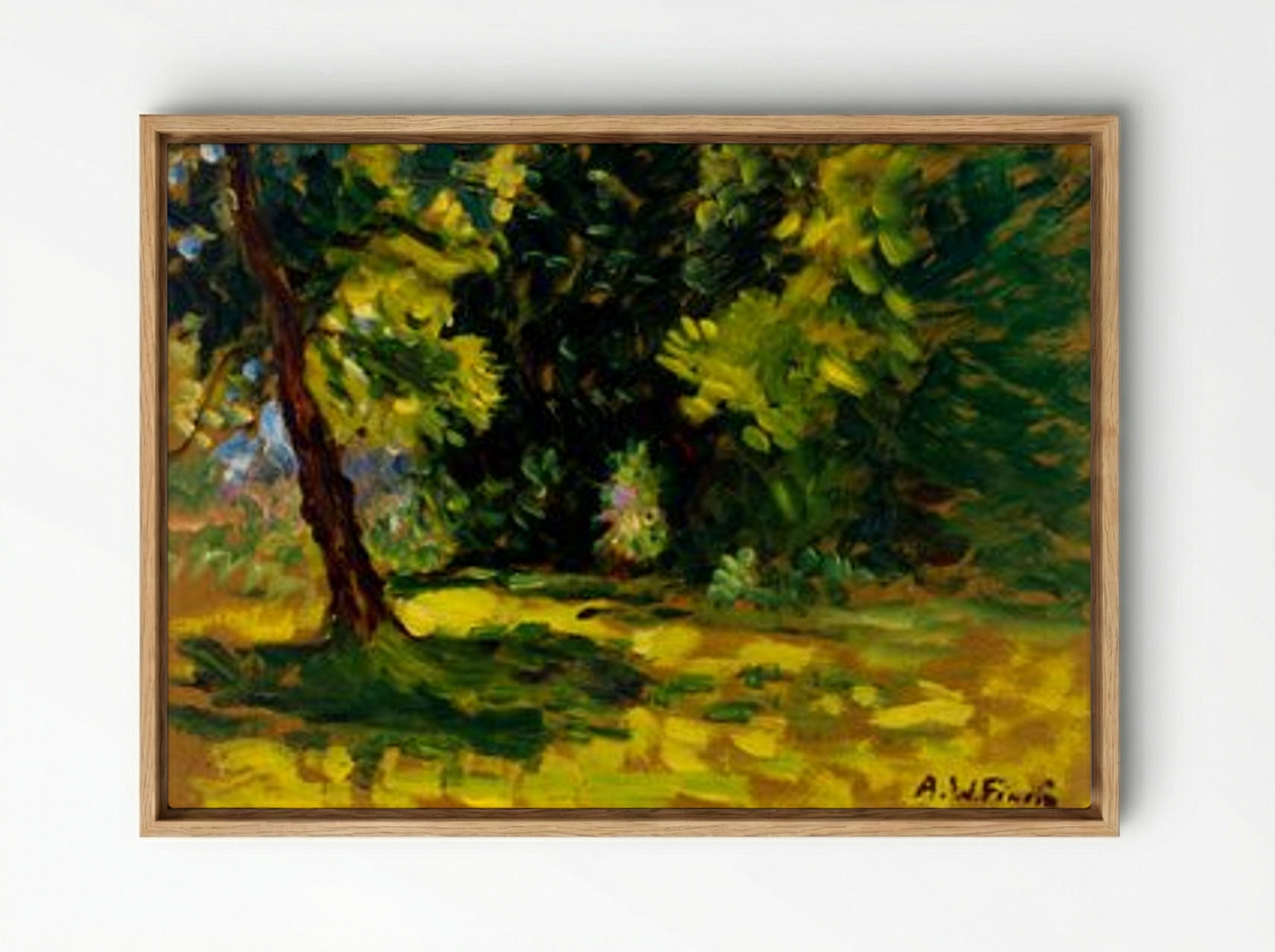 Bushes - Alfred William Finch - Framed Canvas Wood