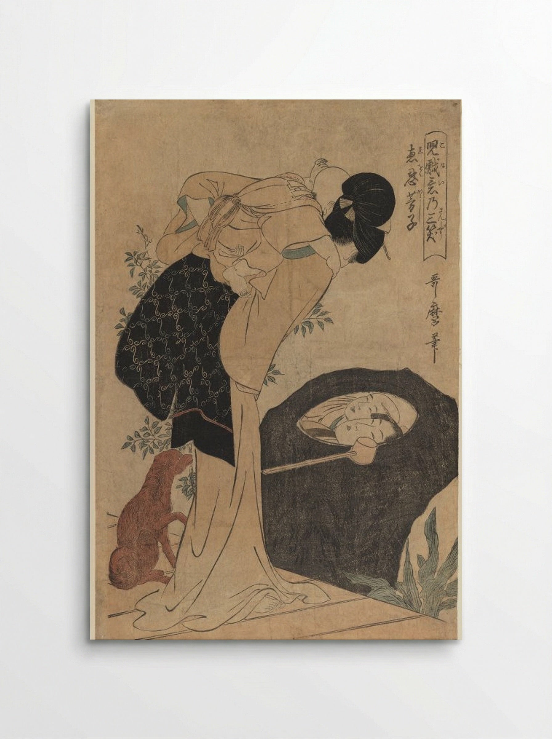Woman and Child at a Water Basin - Utagawa Toyokuni I - Poster