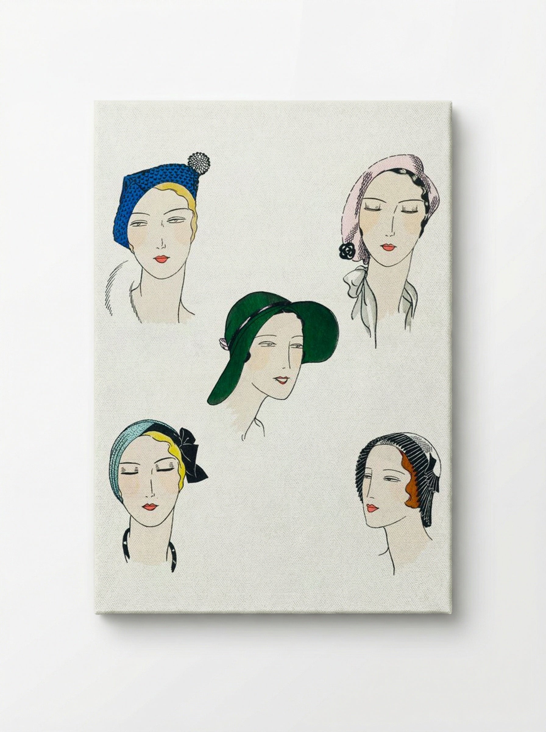 The Pretty Seasonal Hats - Fine Art Print - Canvas