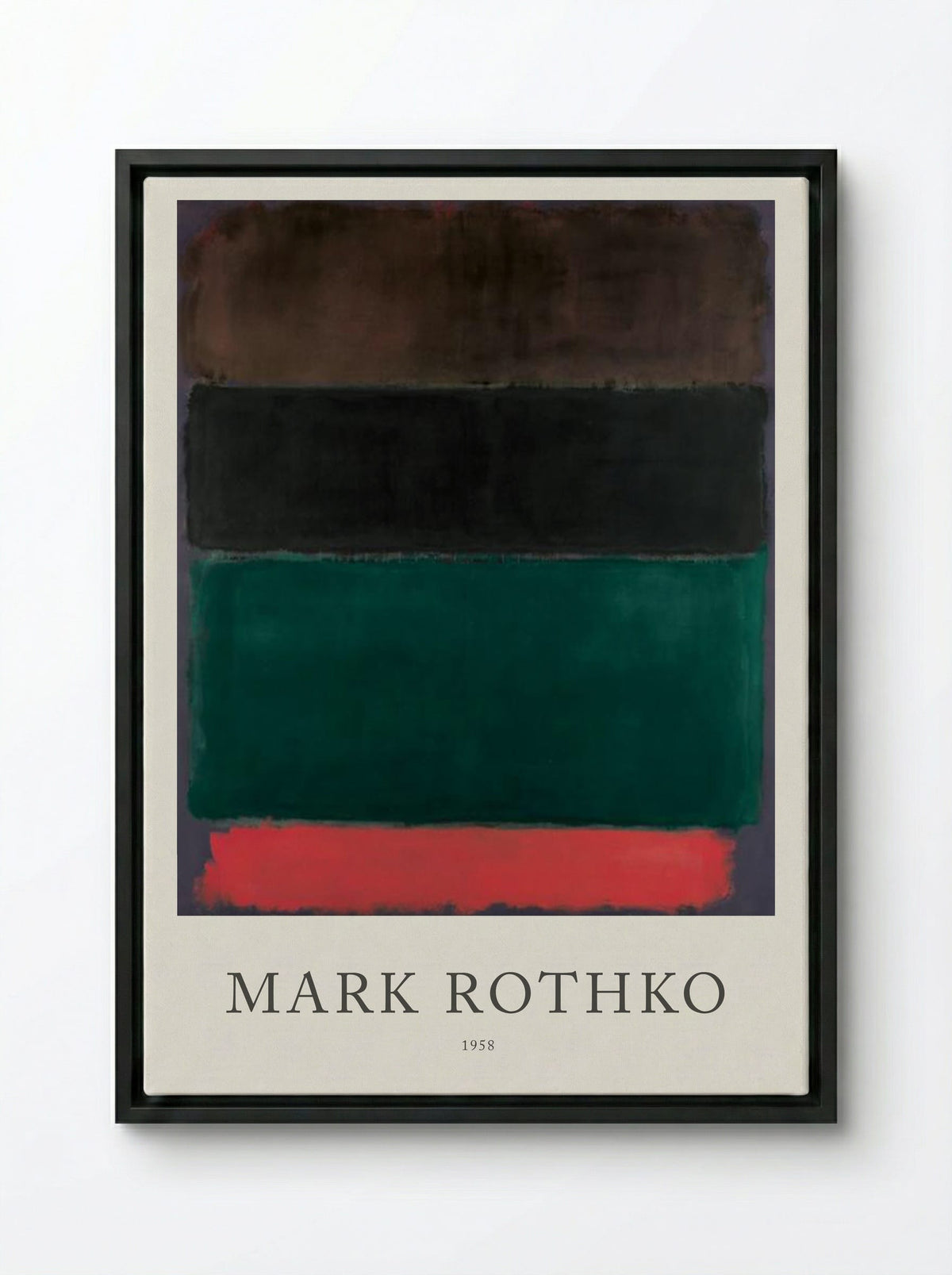 Untitled (Multiform Painting) - Mark Rothko - Framed Canvas Black