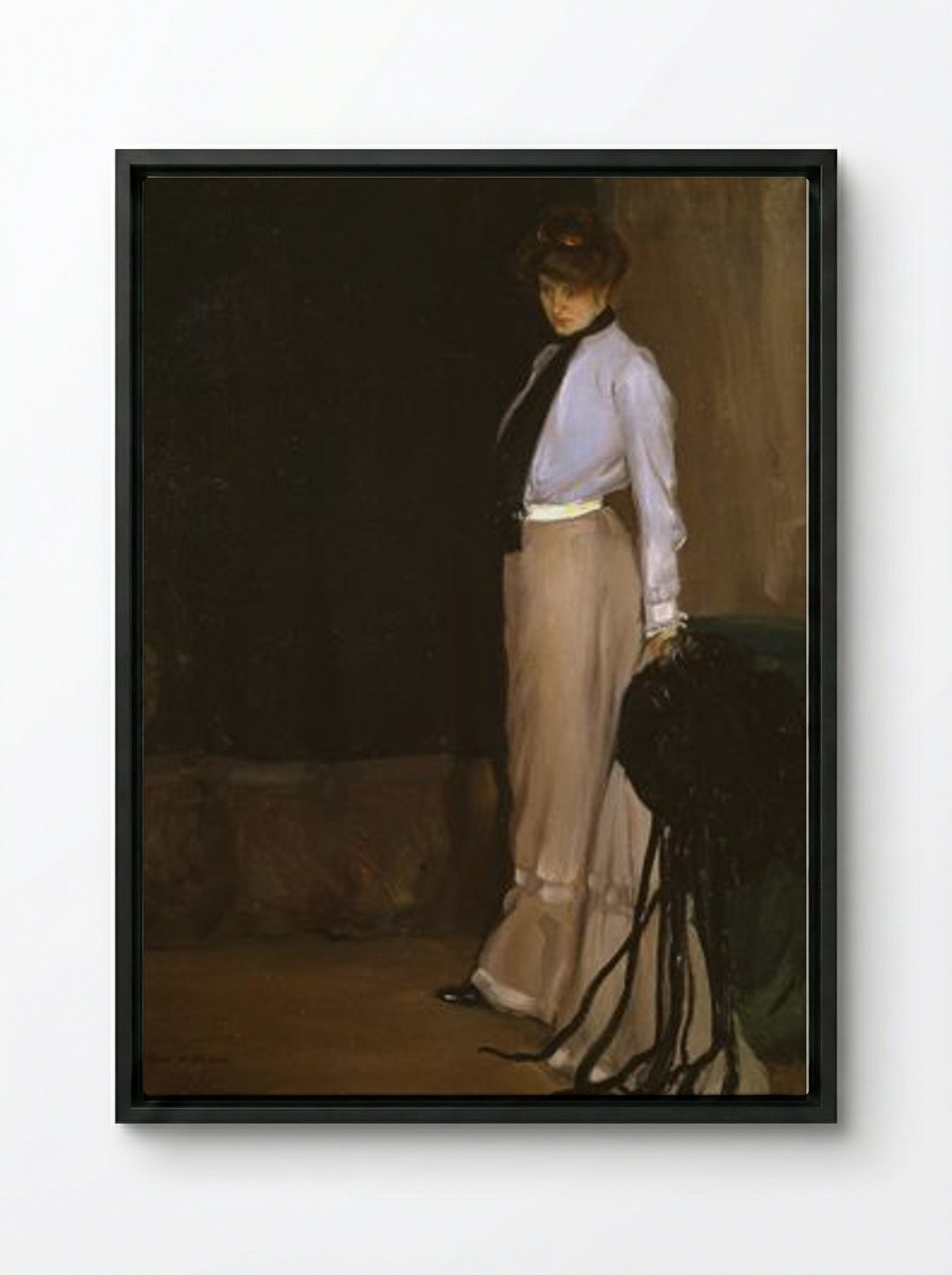 The Model - Alfred Henry Maurer - Framed Canvas Black