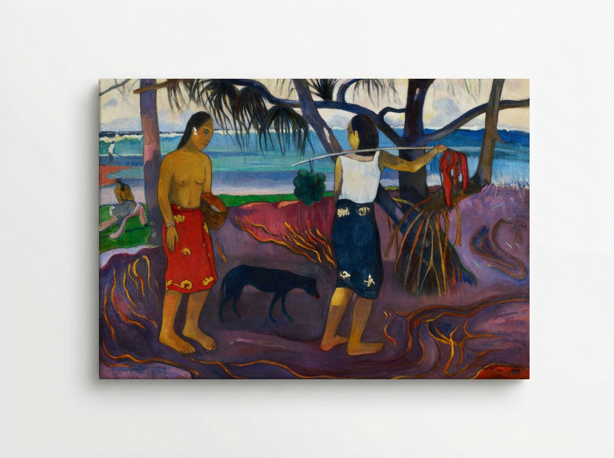 I Raro Te Oviri (Under the Pandanus) - Paul Gauguin - Canvas