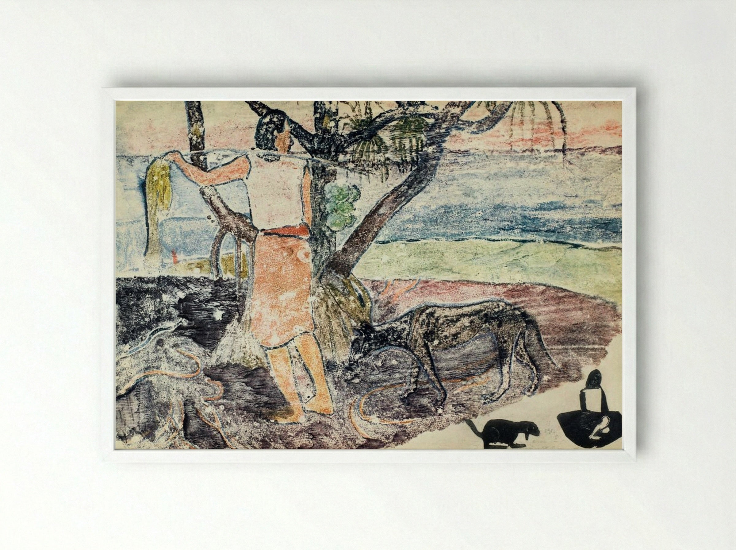 Noa Noa (Voyage de Tahiti) - Paul Gauguin - Framed Print White
